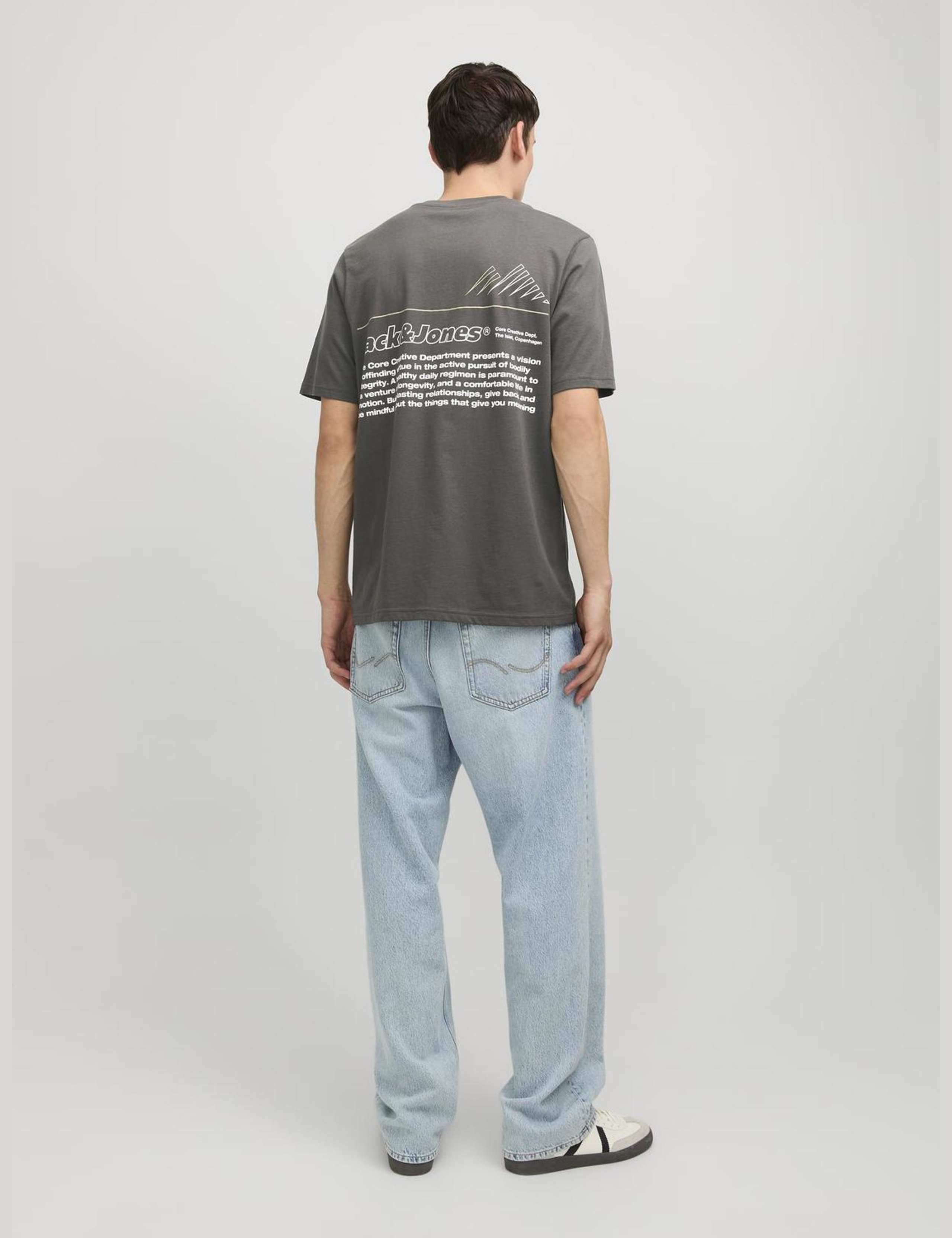 Pure Cotton Crew Neck Mountain Logo T-Shirt 5 of 5