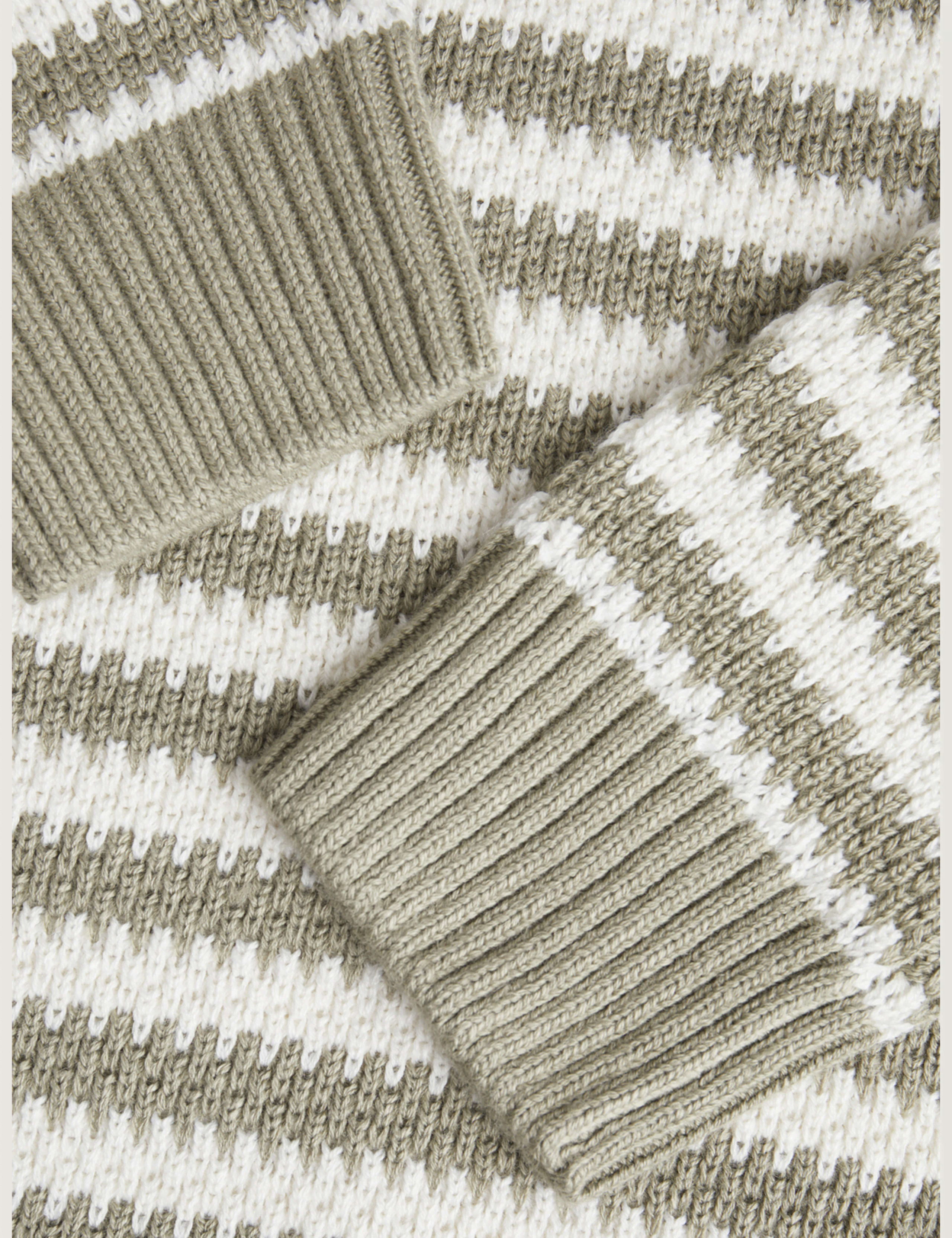 Cotton Blend Striped Crew Neck Jumper 9 of 9
