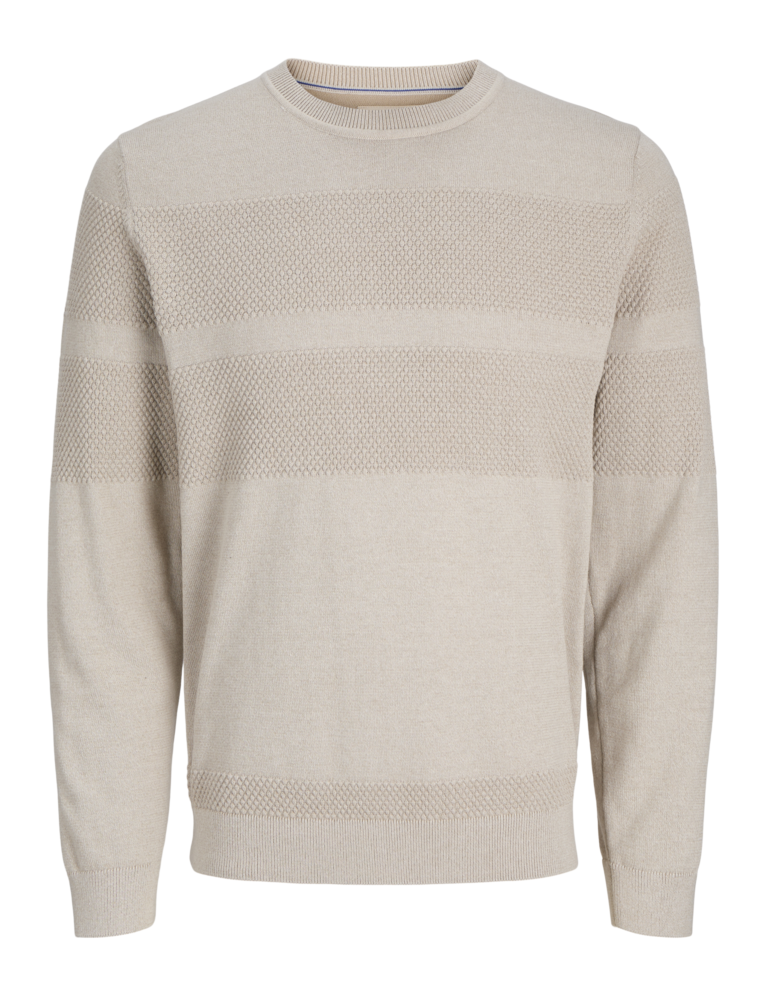 Cotton Blend Textured Crew Neck Jumper 2 of 7
