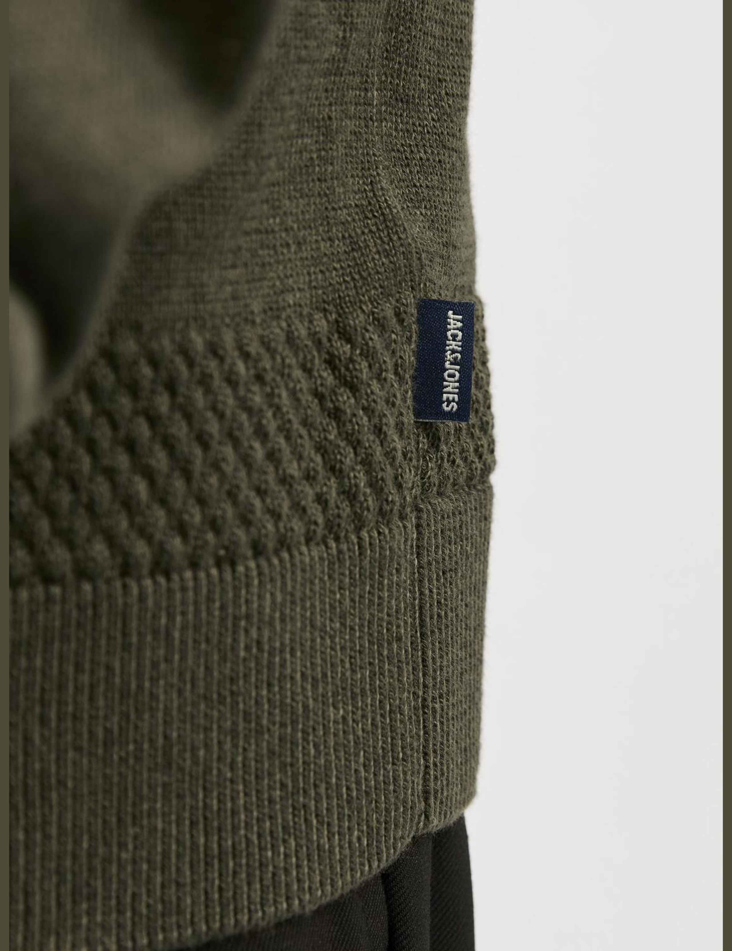 Cotton Blend Textured Crew Neck Jumper 6 of 7