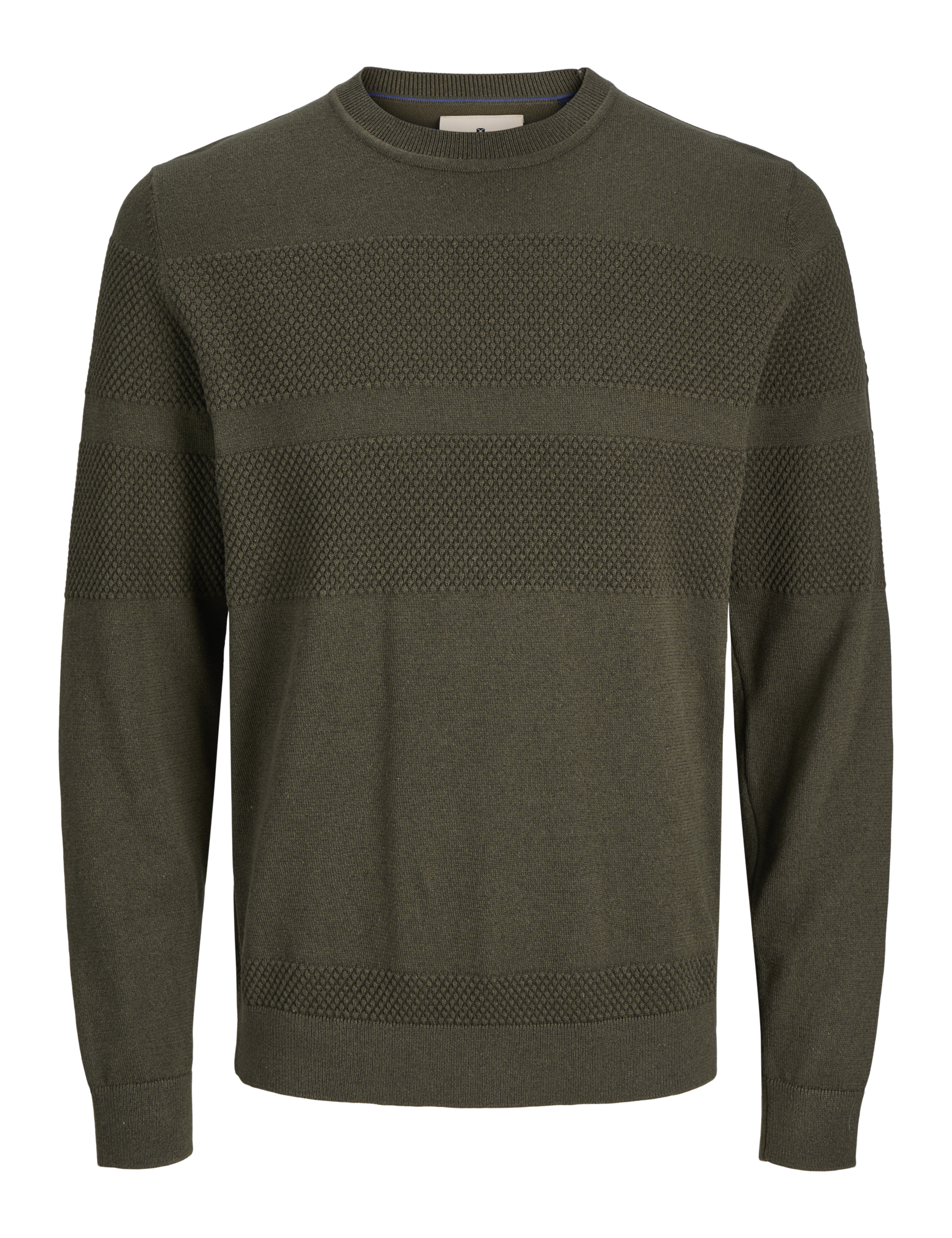 Cotton Blend Textured Crew Neck Jumper 2 of 7