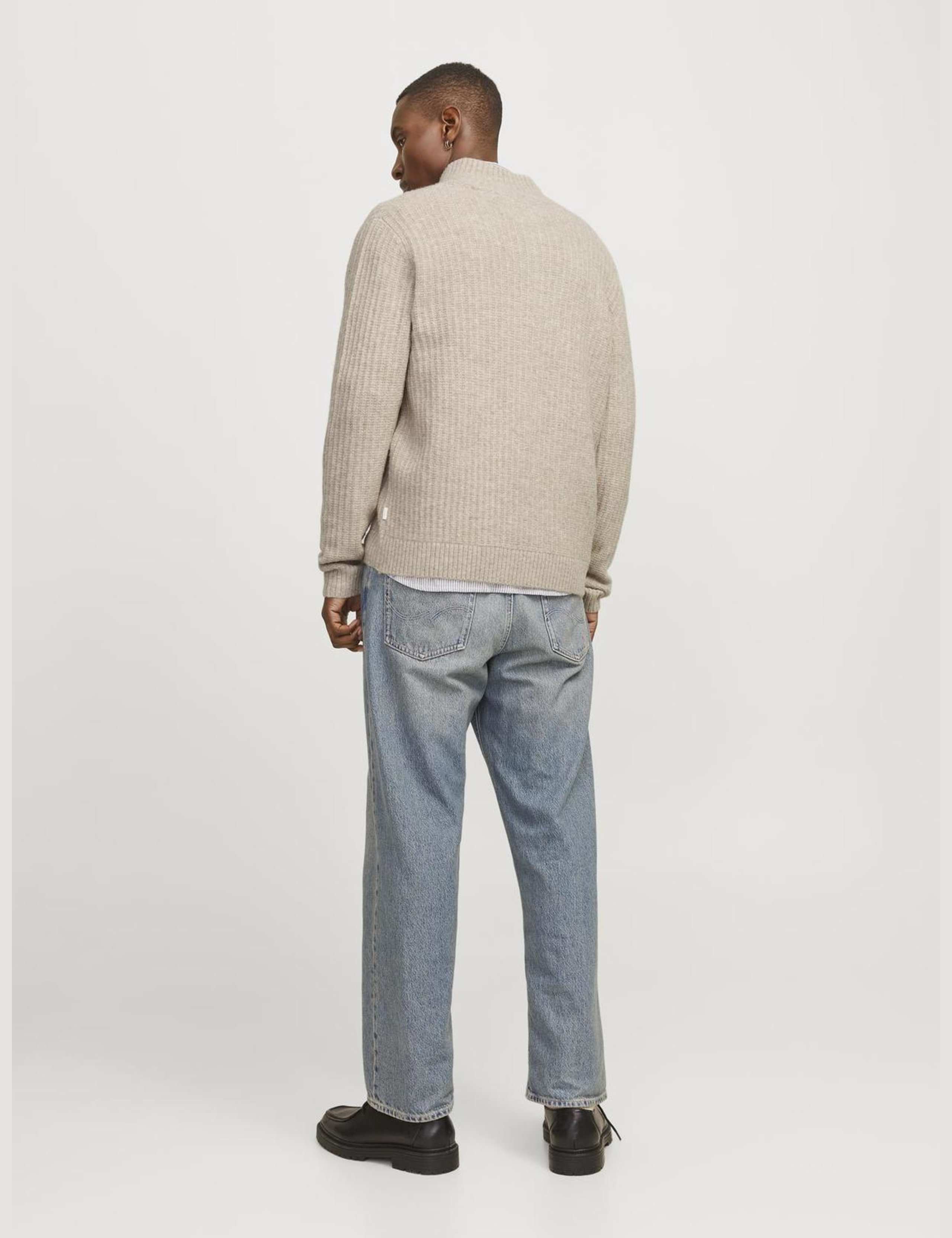 Ribbed Funnel Neck Cardigan 4 of 6
