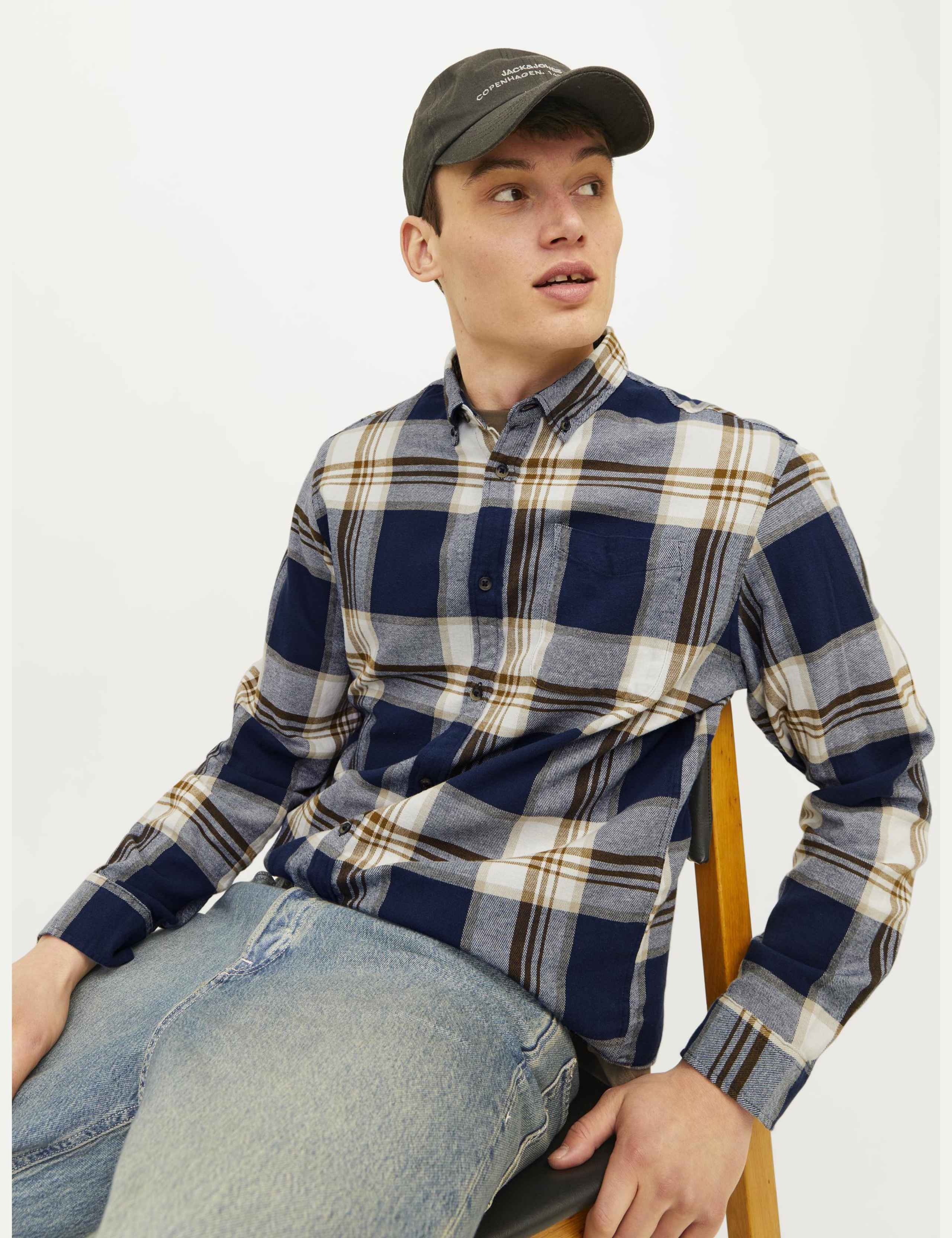 Slim Fit Pure Cotton Checked Overshirt 4 of 7