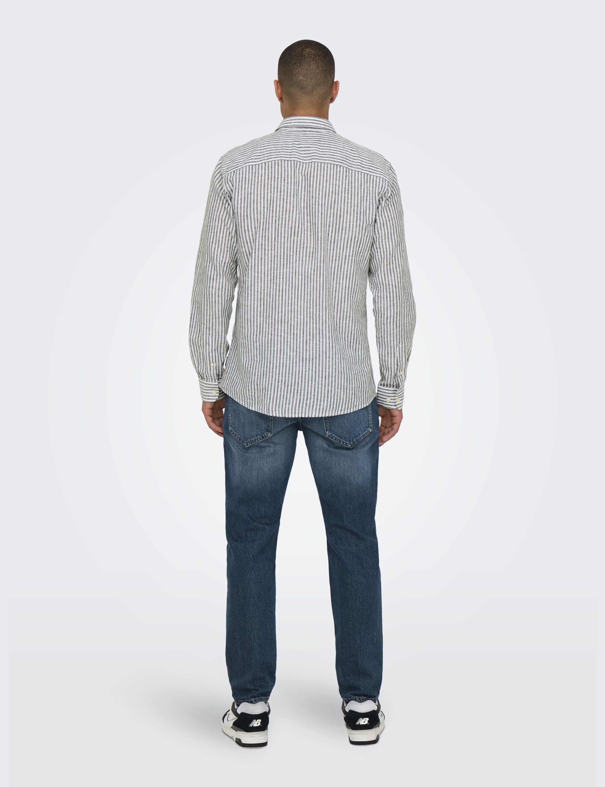 Cotton Linen Blend Striped Shirt 4 of 6