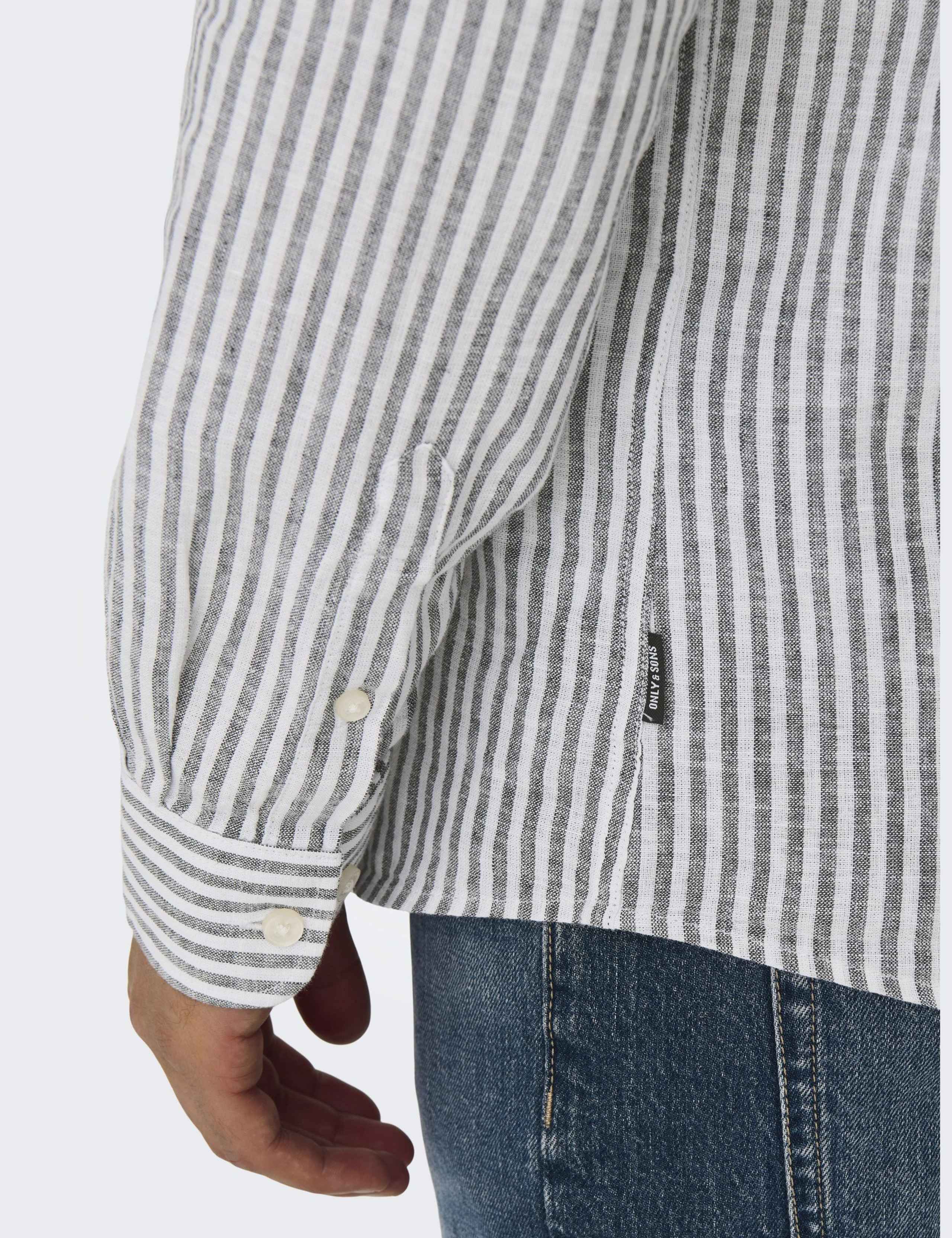 Cotton Linen Blend Striped Shirt 6 of 6