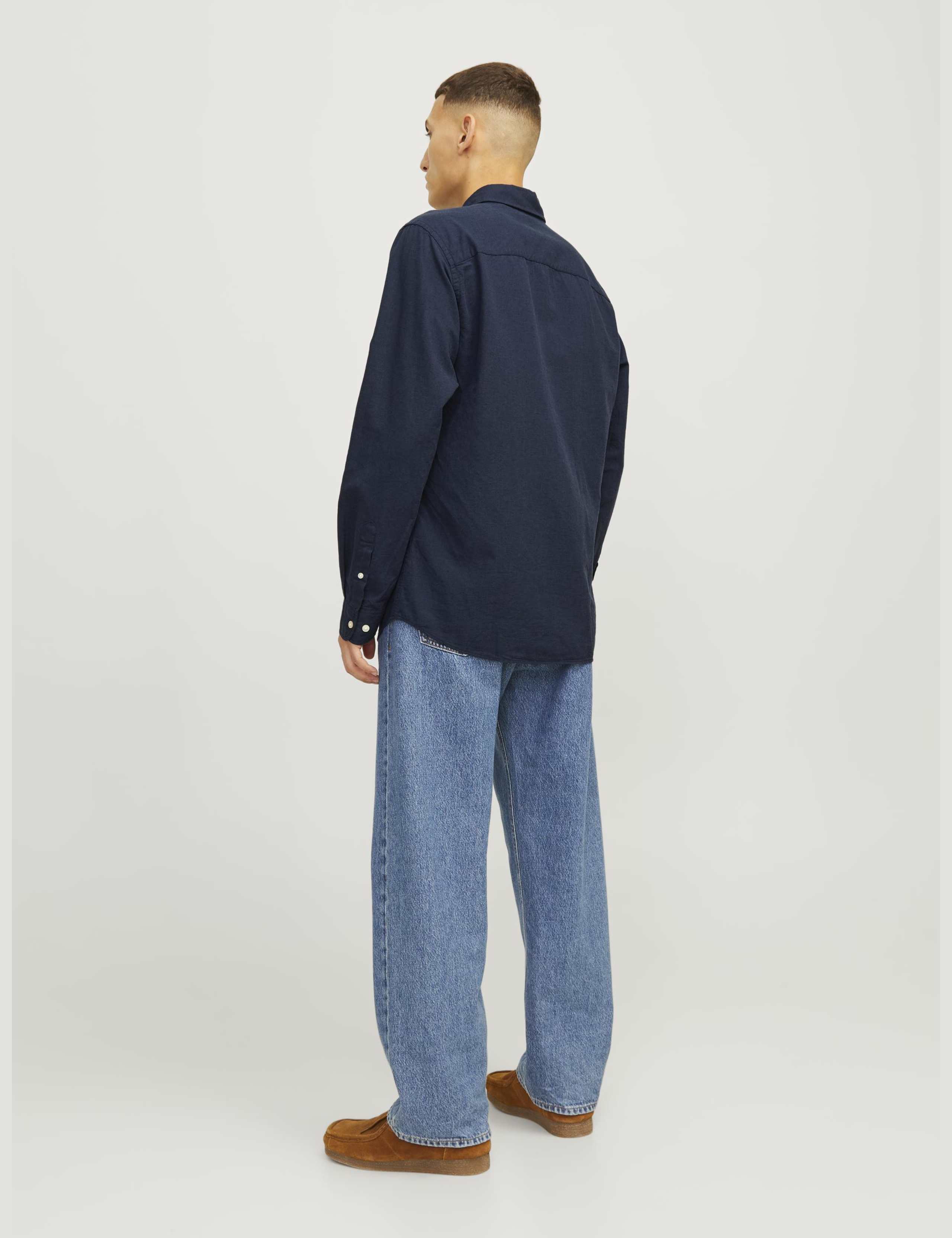 Cotton Linen Blend Oxford Shirt 4 of 7