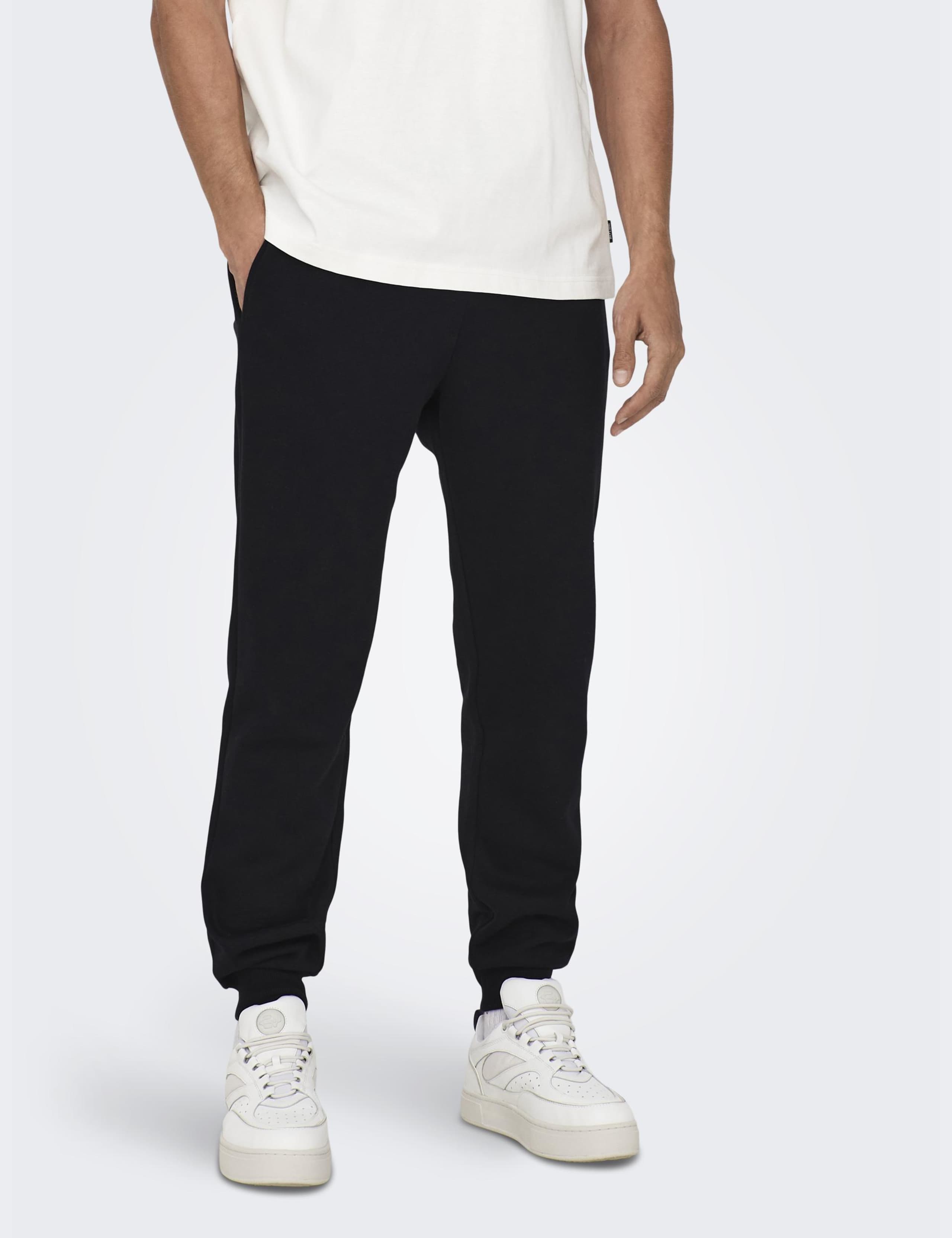 Regular Fit Elasticated Waist Cuffed Joggers 1 of 6