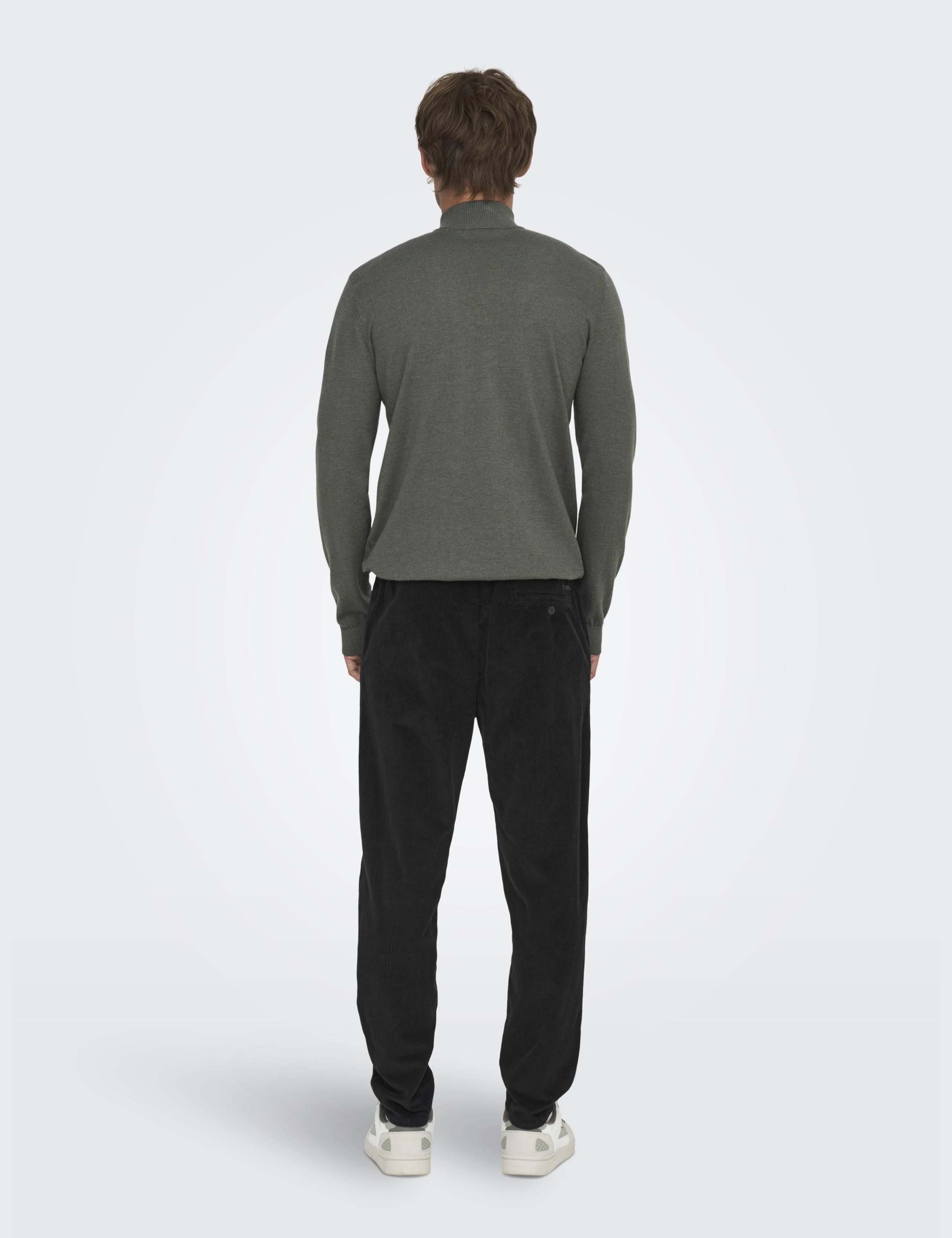 Tapered Fit Corduroy Elasticated Waist Trousers 4 of 5