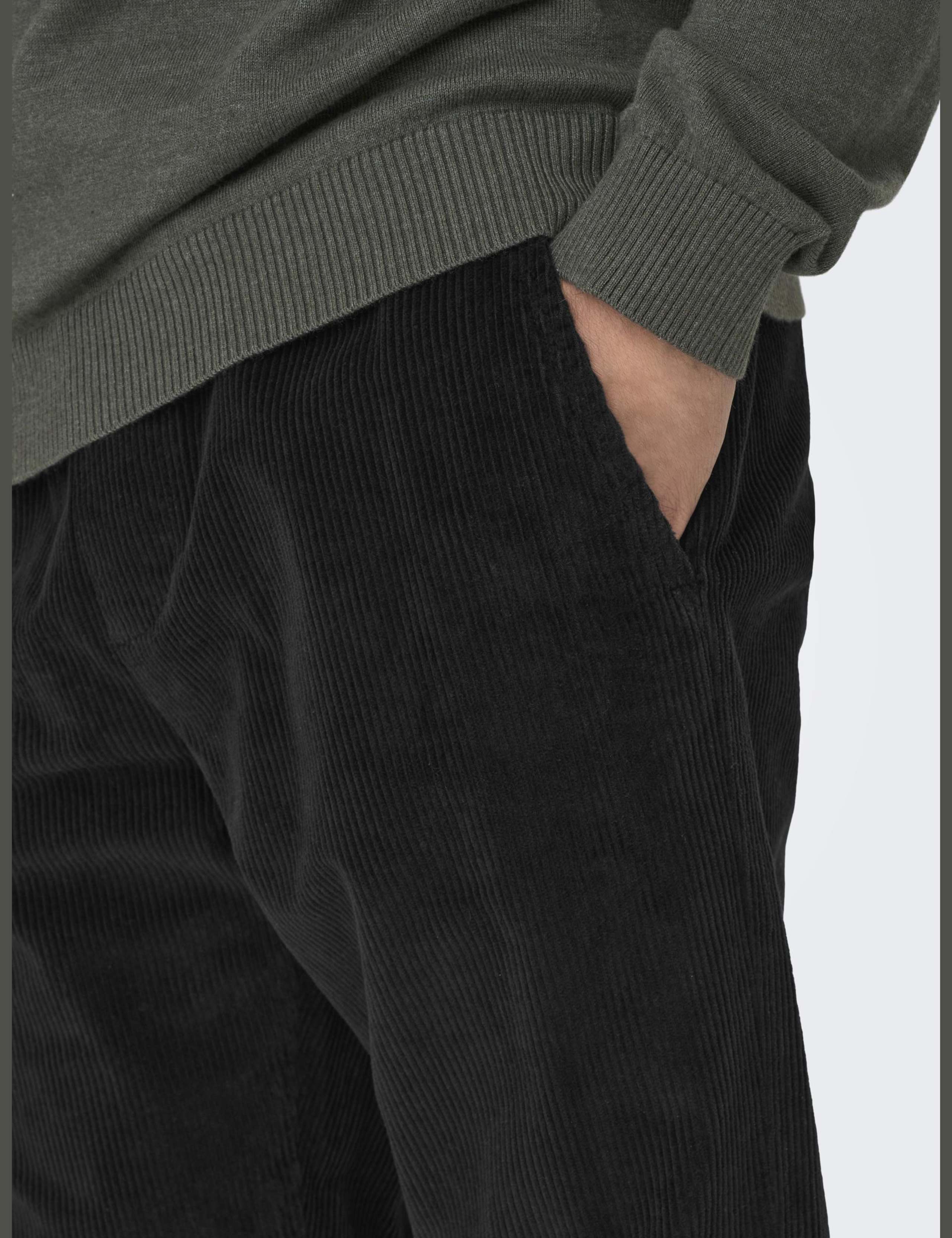 Tapered Fit Corduroy Elasticated Waist Trousers 5 of 5