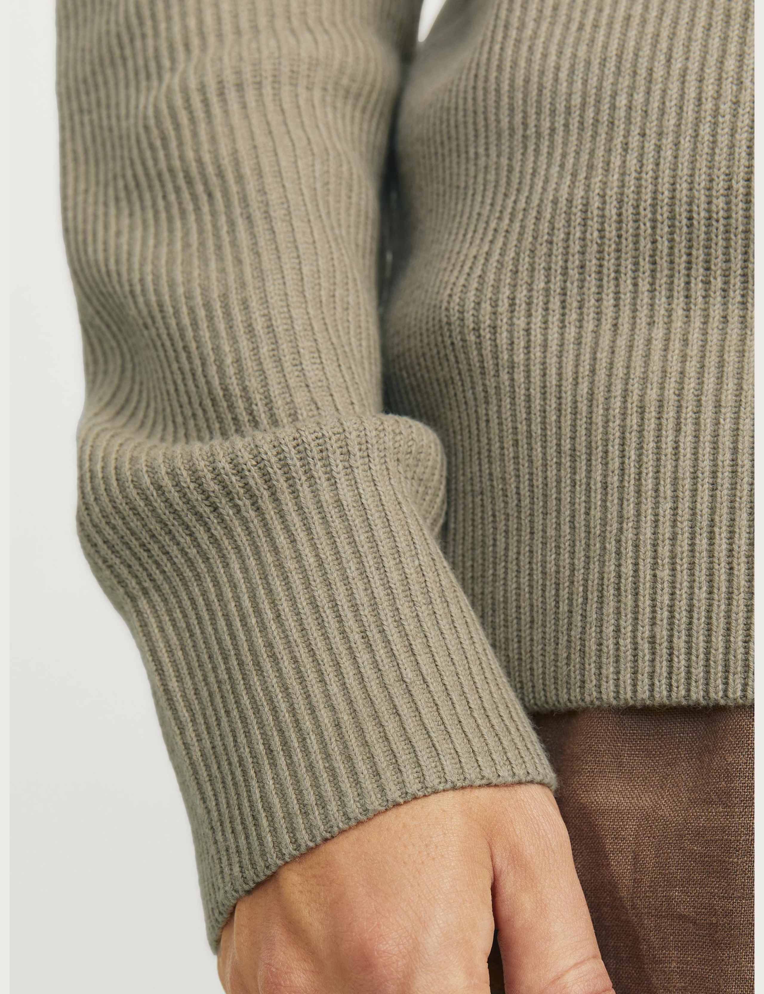 Cotton Blend RibbedCrew Neck Jumper 6 of 7