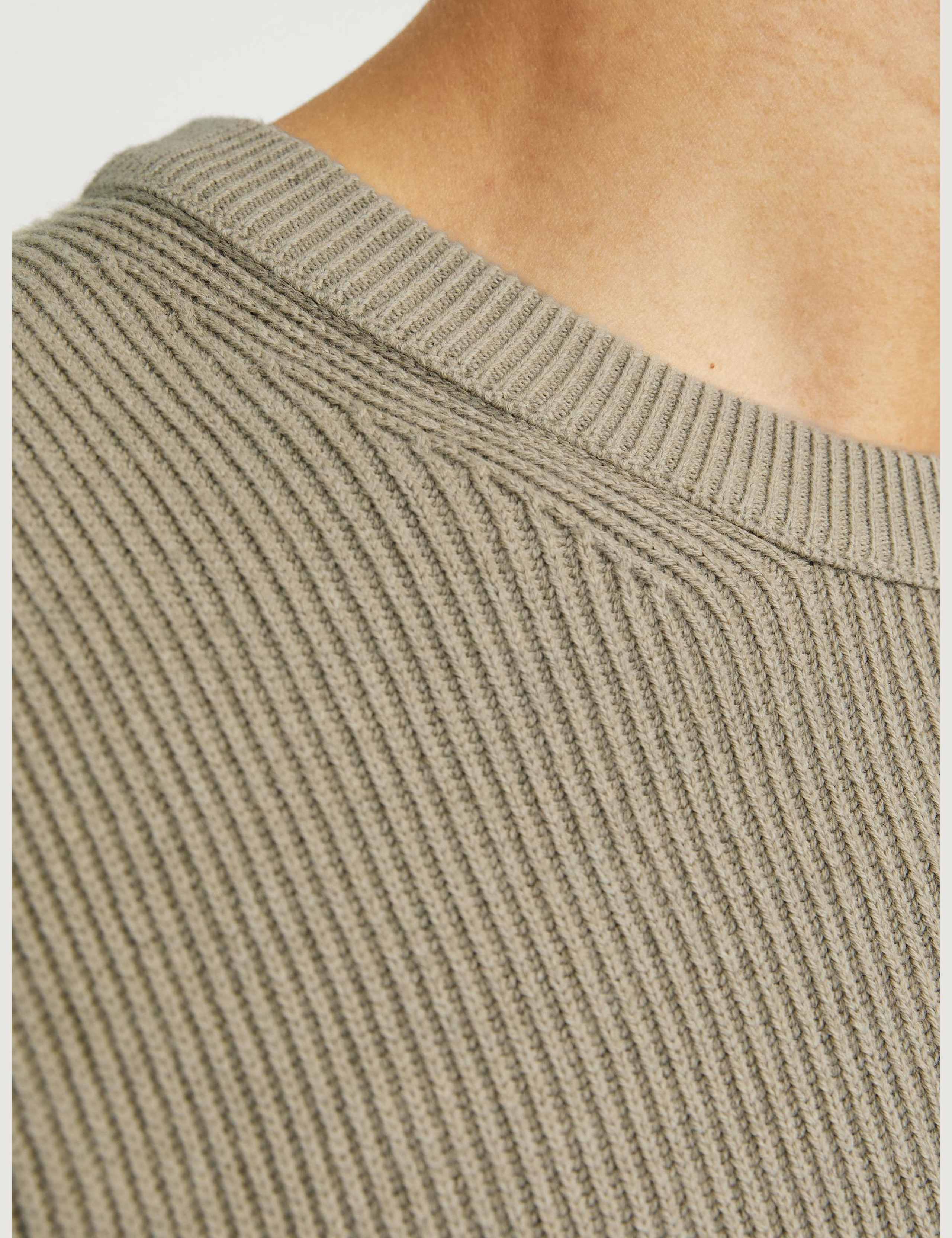 Cotton Blend RibbedCrew Neck Jumper 7 of 7