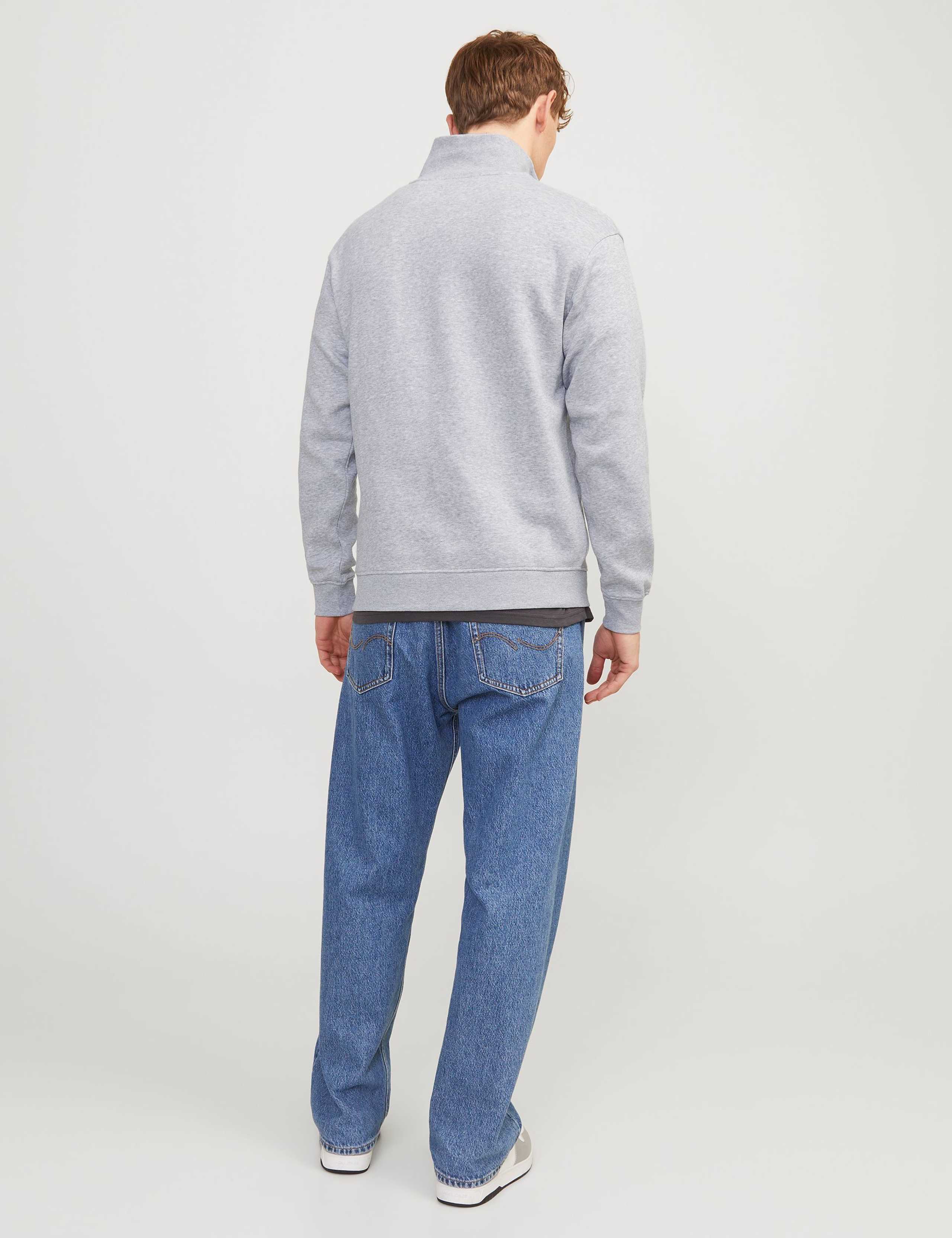 Cotton Blend Half Zip Sweatshirt 3 of 6