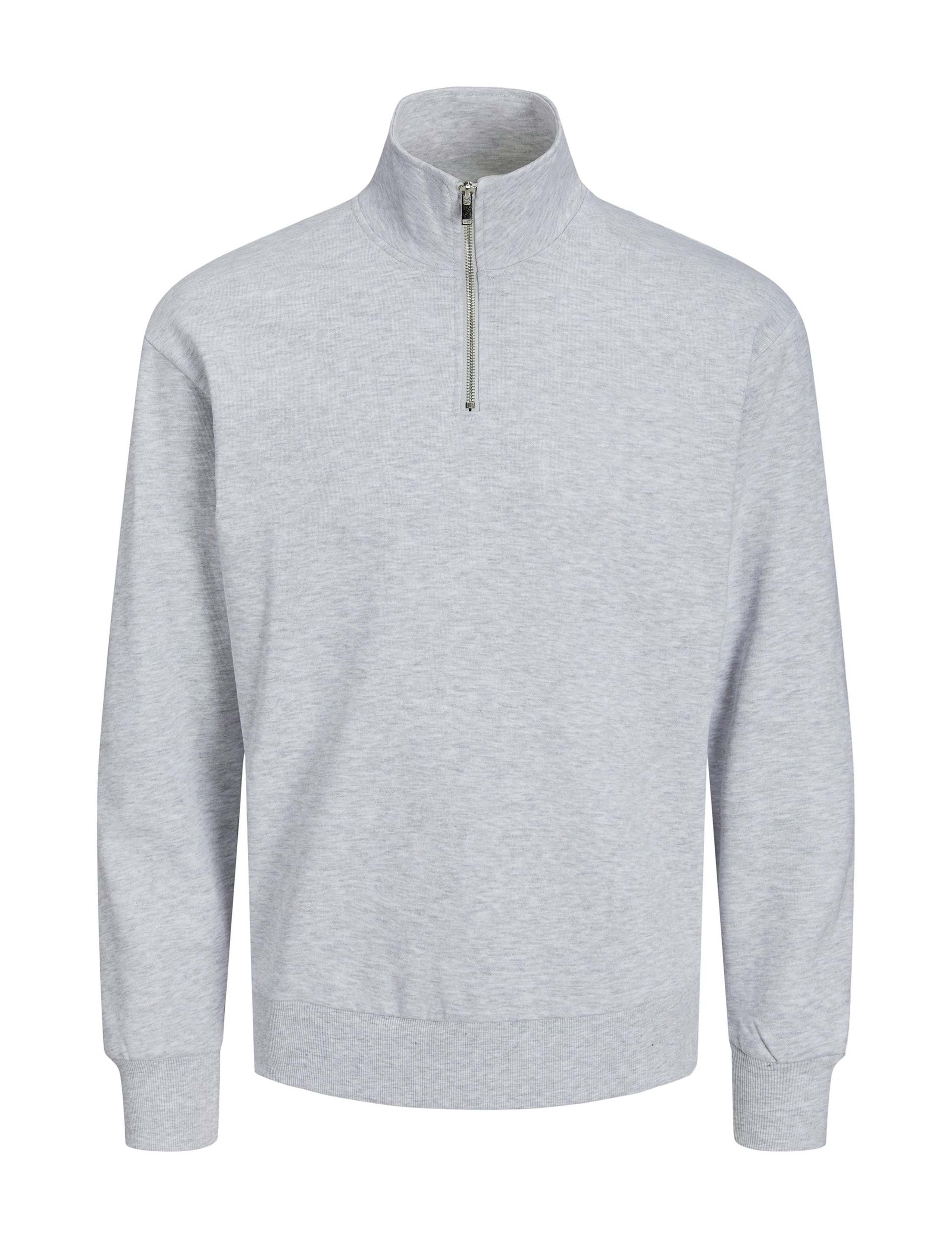 Cotton Blend Half Zip Sweatshirt 2 of 6