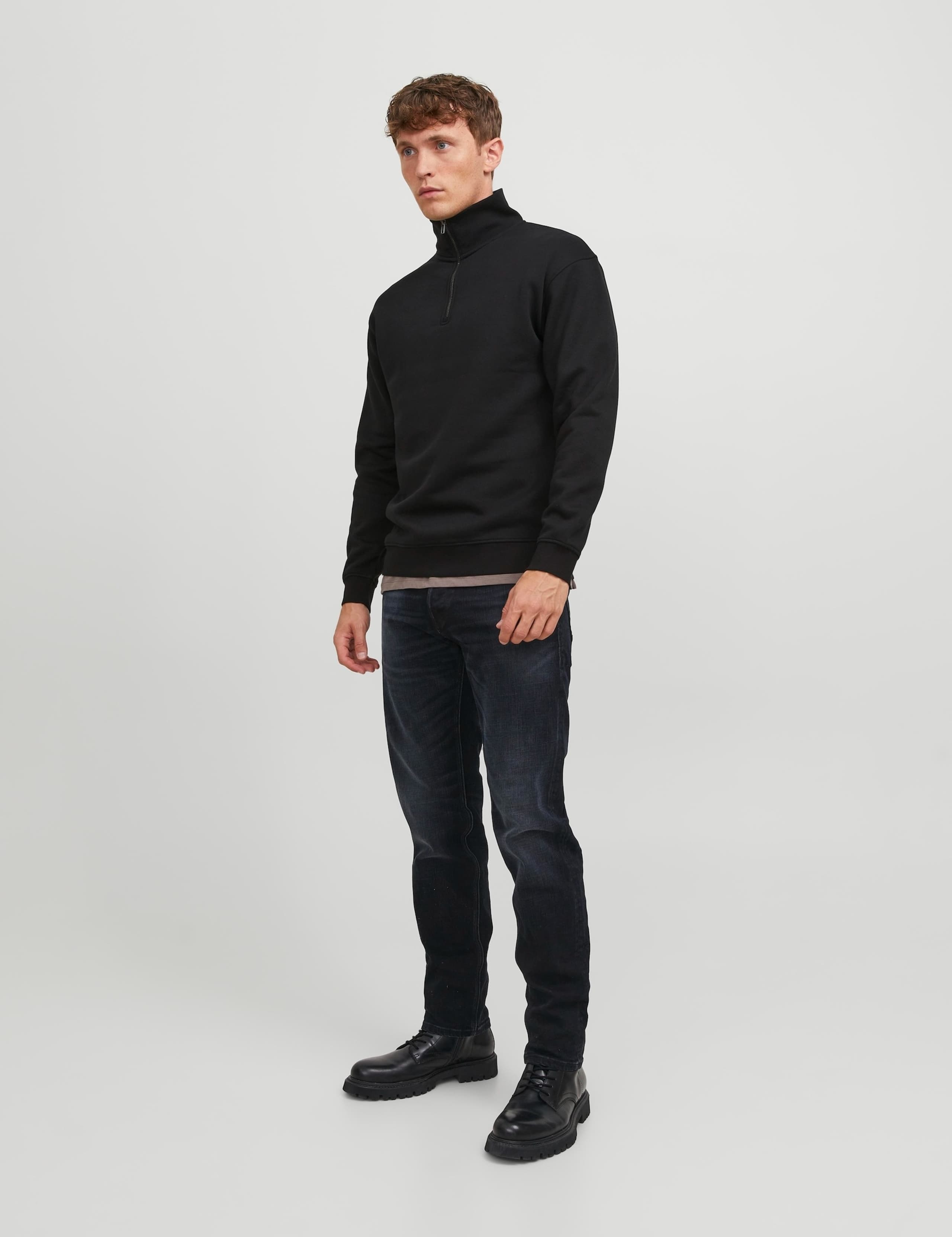 Cotton Blend Half Zip Sweatshirt 4 of 6