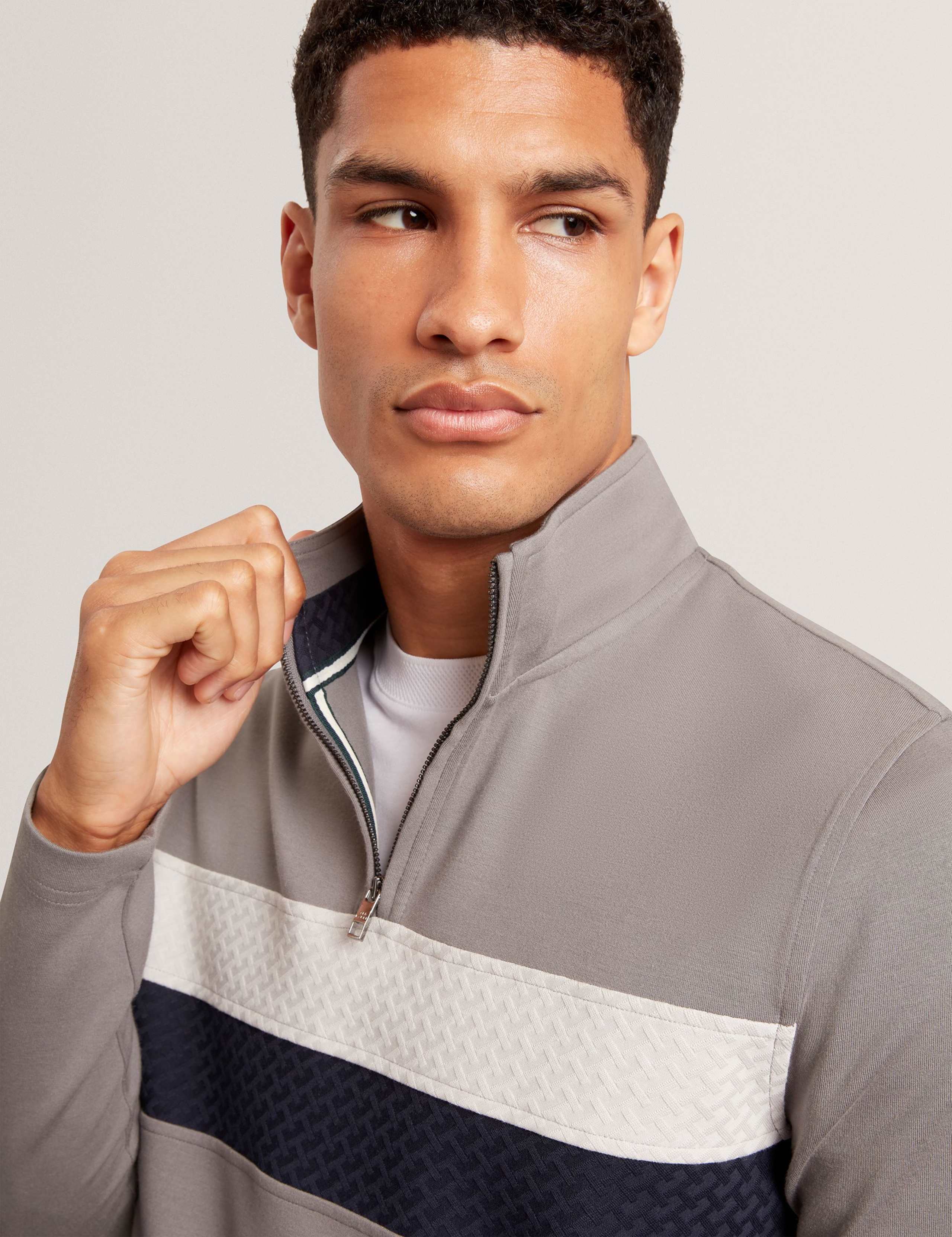 Contrast Panel Half-Zip Top 2 of 4