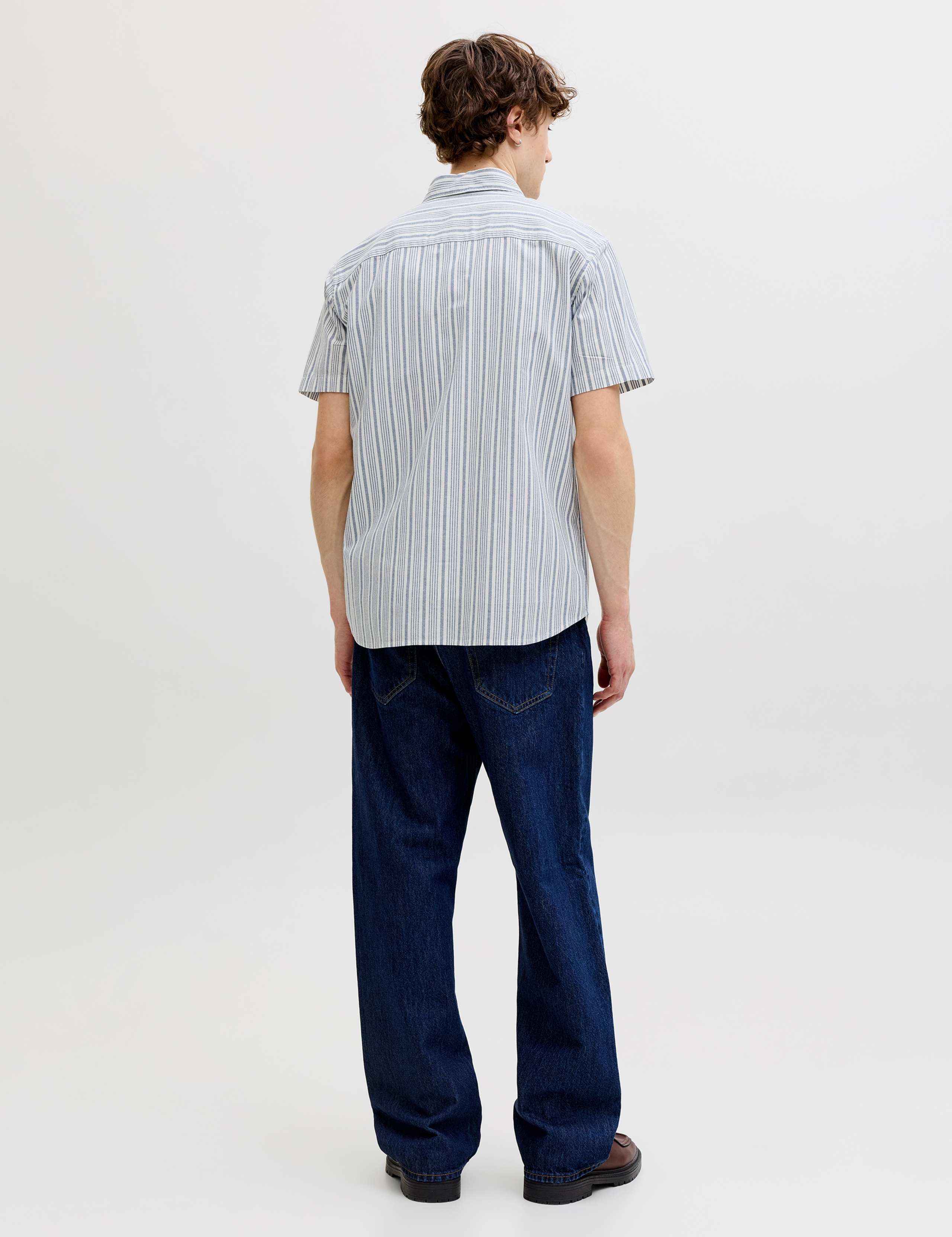 Pure Cotton Stripe Short Sleeve Shirt 3 of 6