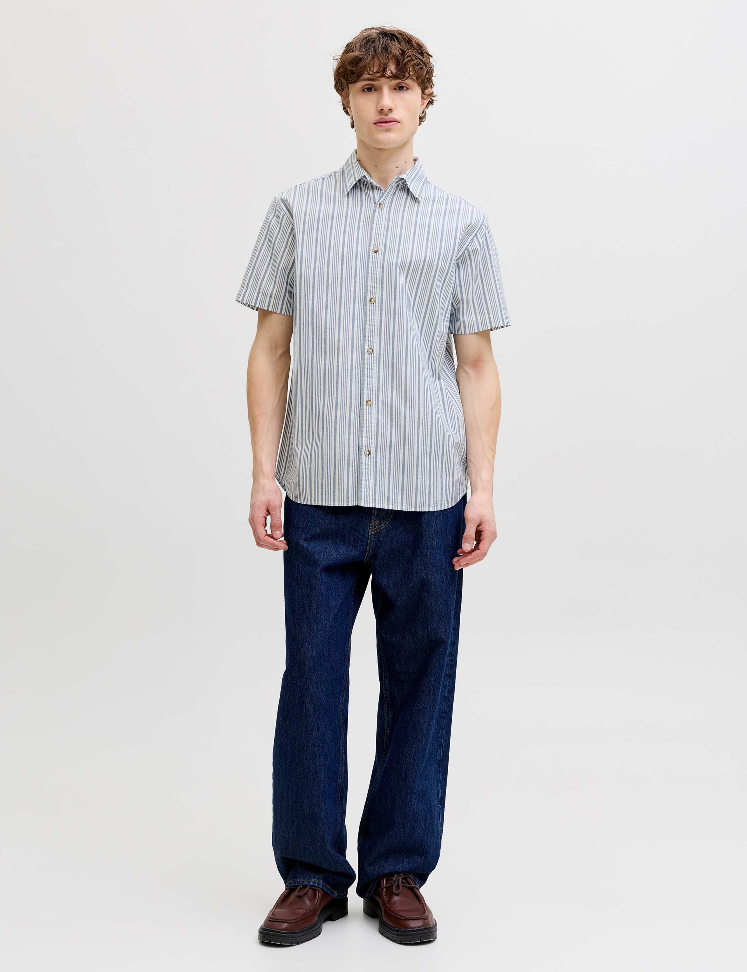 Pure Cotton Stripe Short Sleeve Shirt 5 of 6