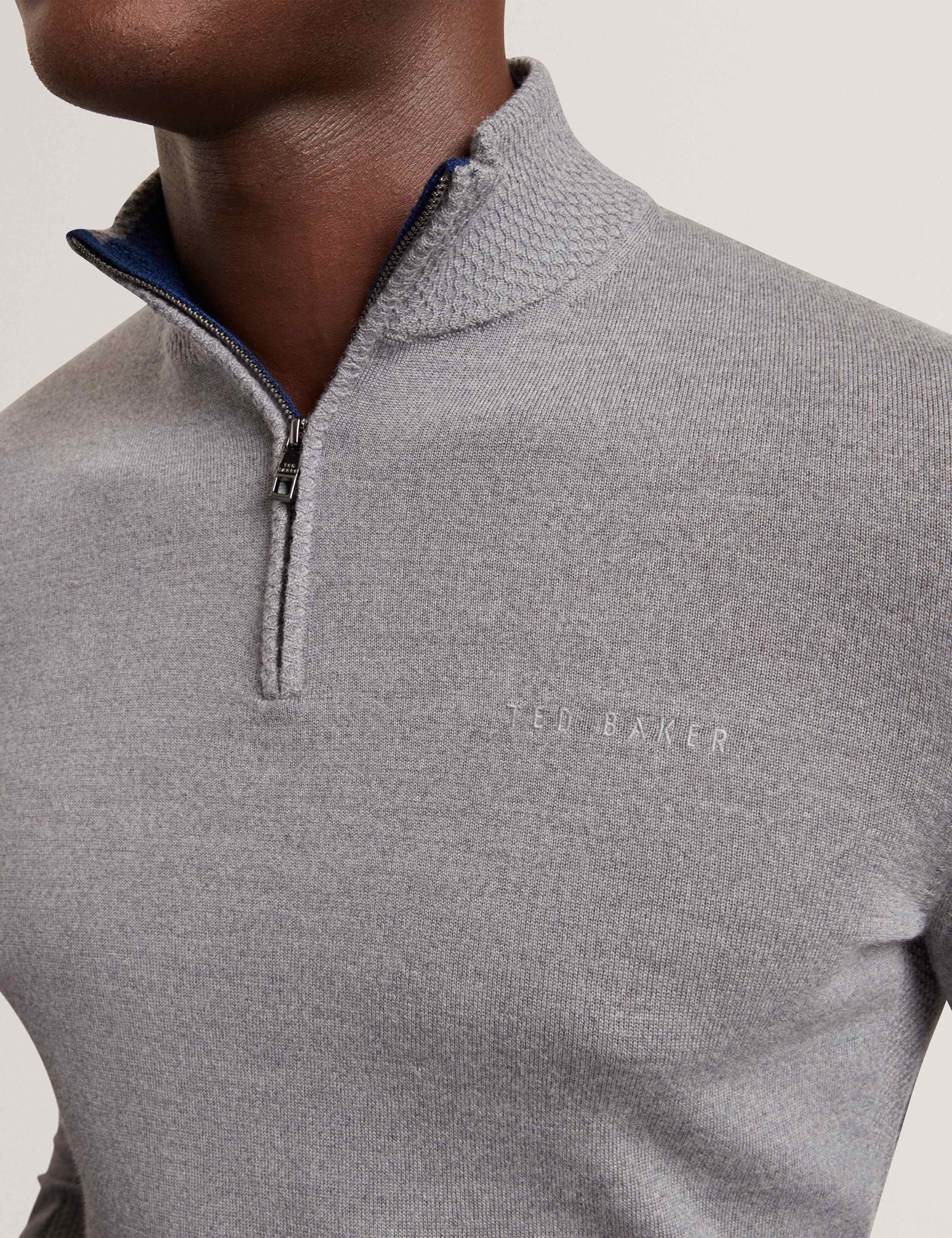 Pure Wool Logo Embroidery Half Zip Jumper 3 of 4
