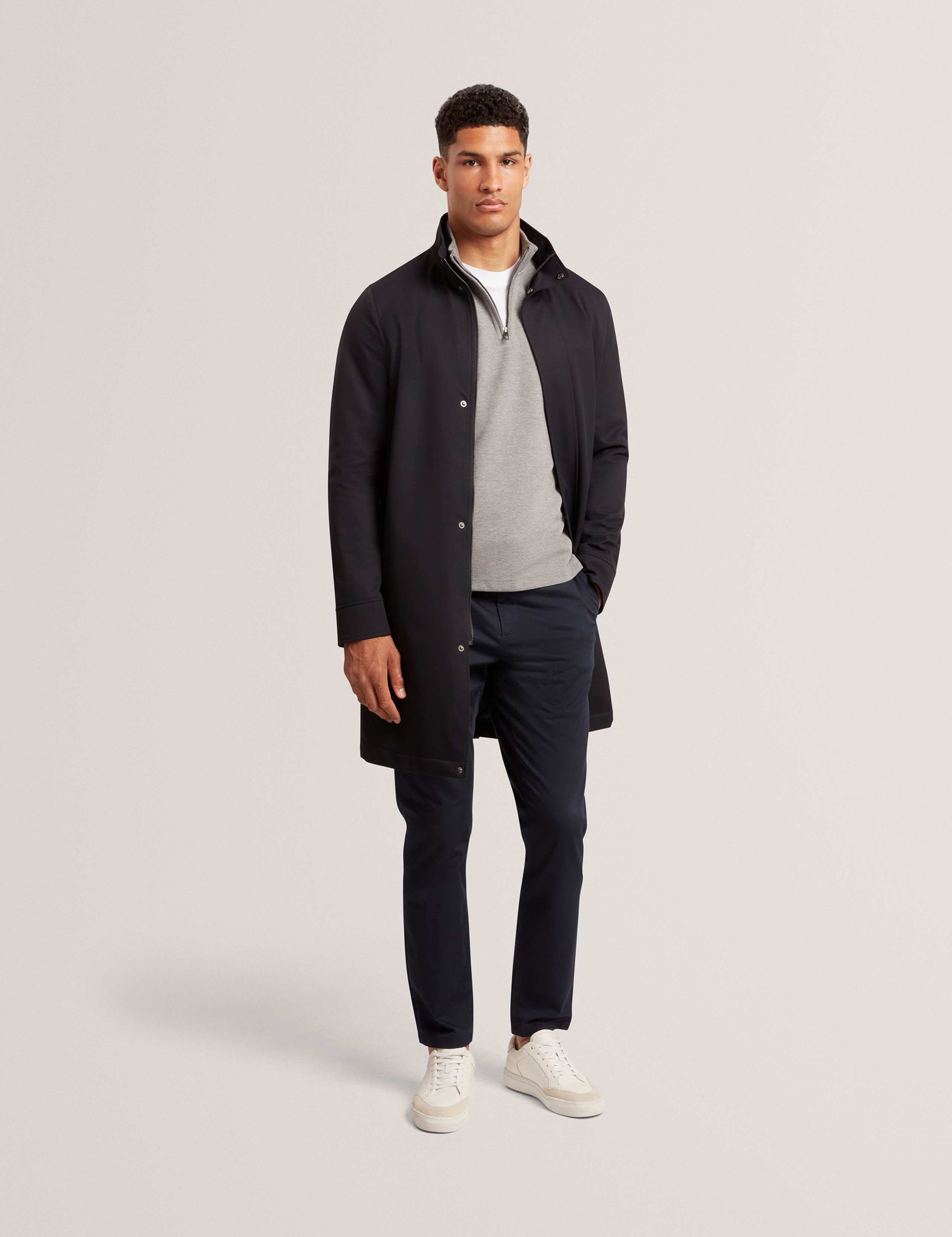 Cotton Rich Honeycomb Trim Half Zip Sweatshirt 4 of 5