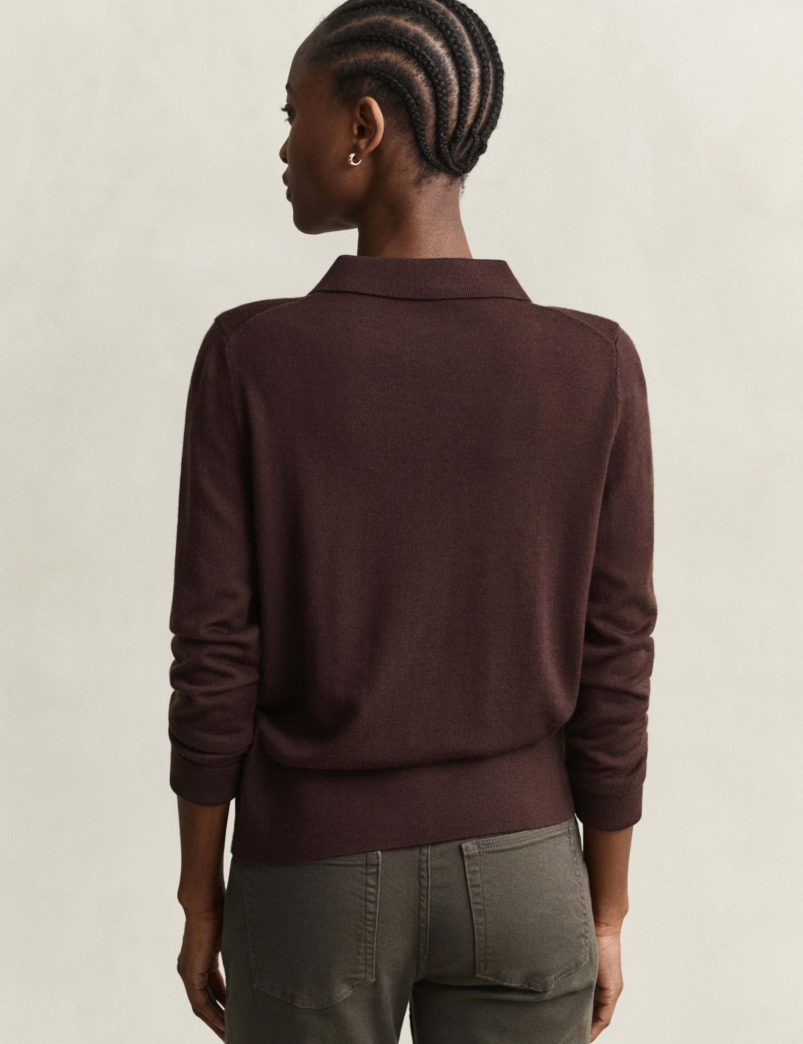 Pure Merino Wool Collared Cardigan 4 of 6