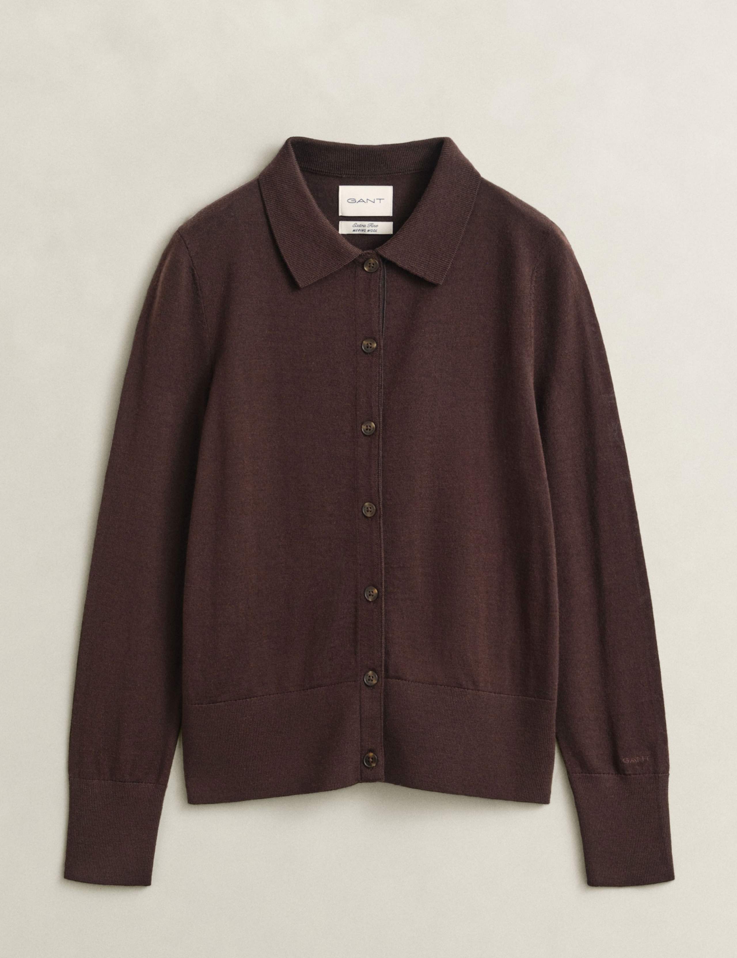 Pure Merino Wool Collared Cardigan 2 of 6