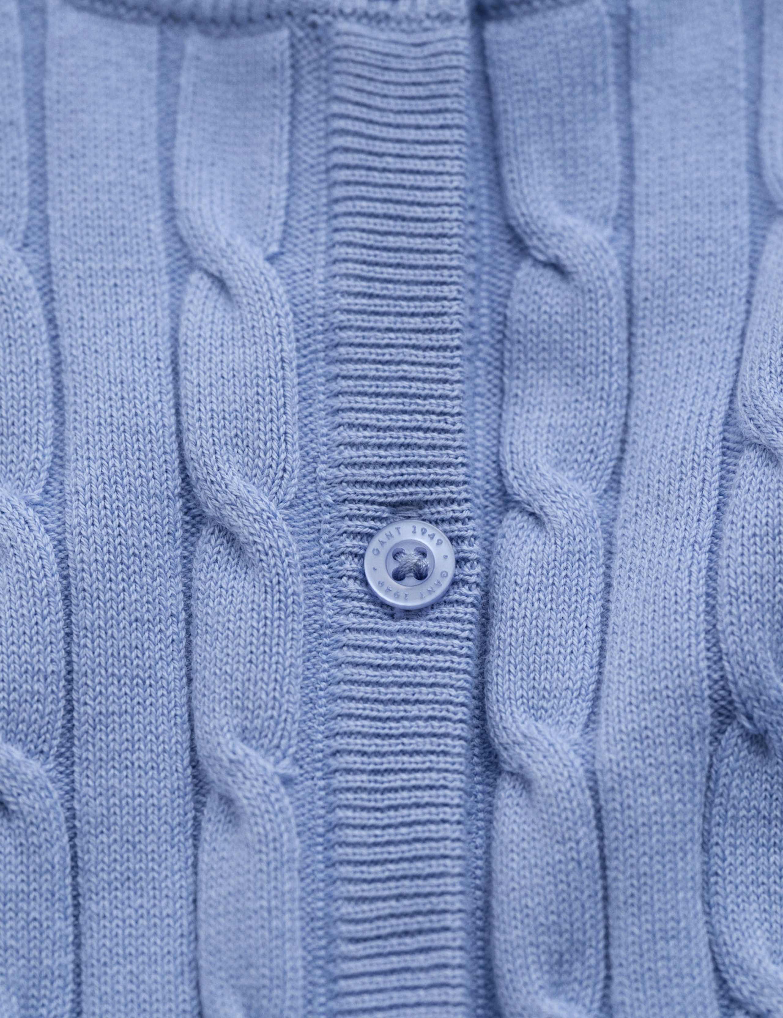 Cotton Rich Cable Knit Cardigan 3 of 3