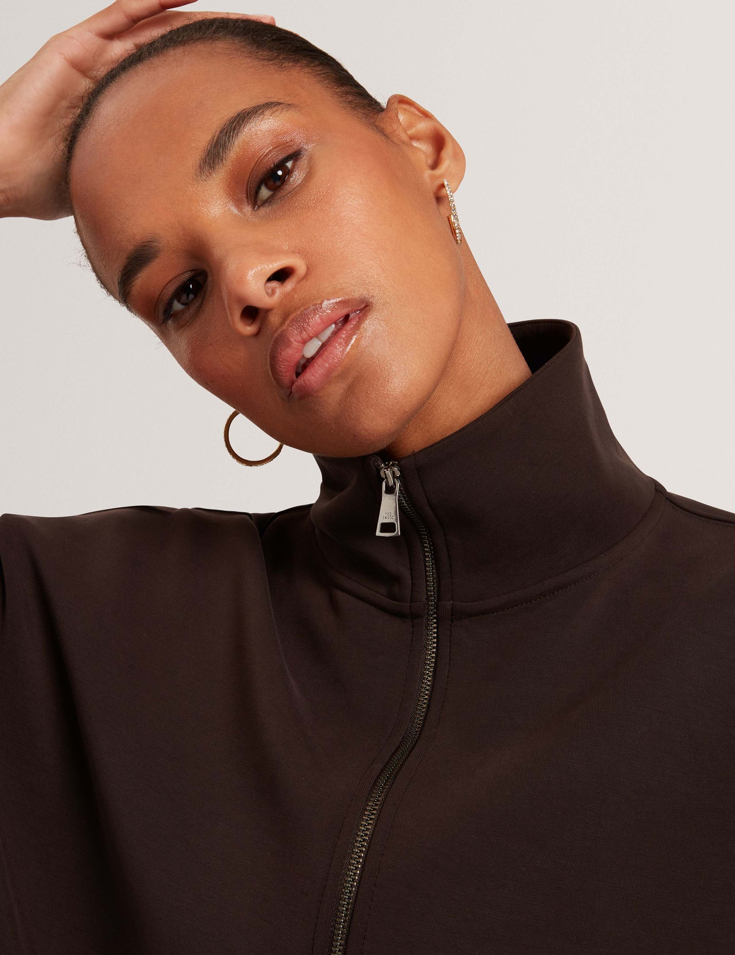 Modal Blend Zip Up Sweatshirt 5 of 6