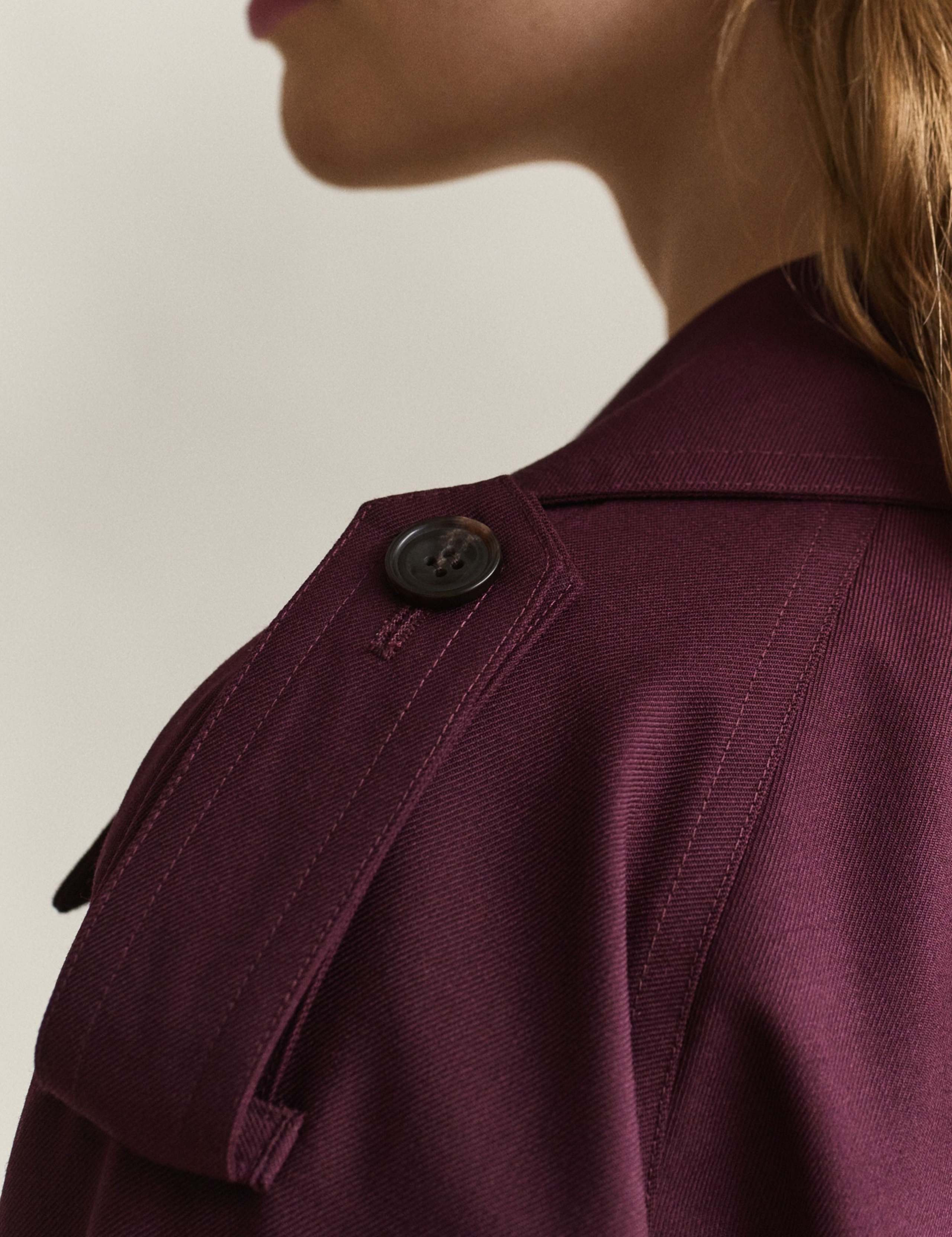 Wool Blend Belted Trench Coat 8 of 11