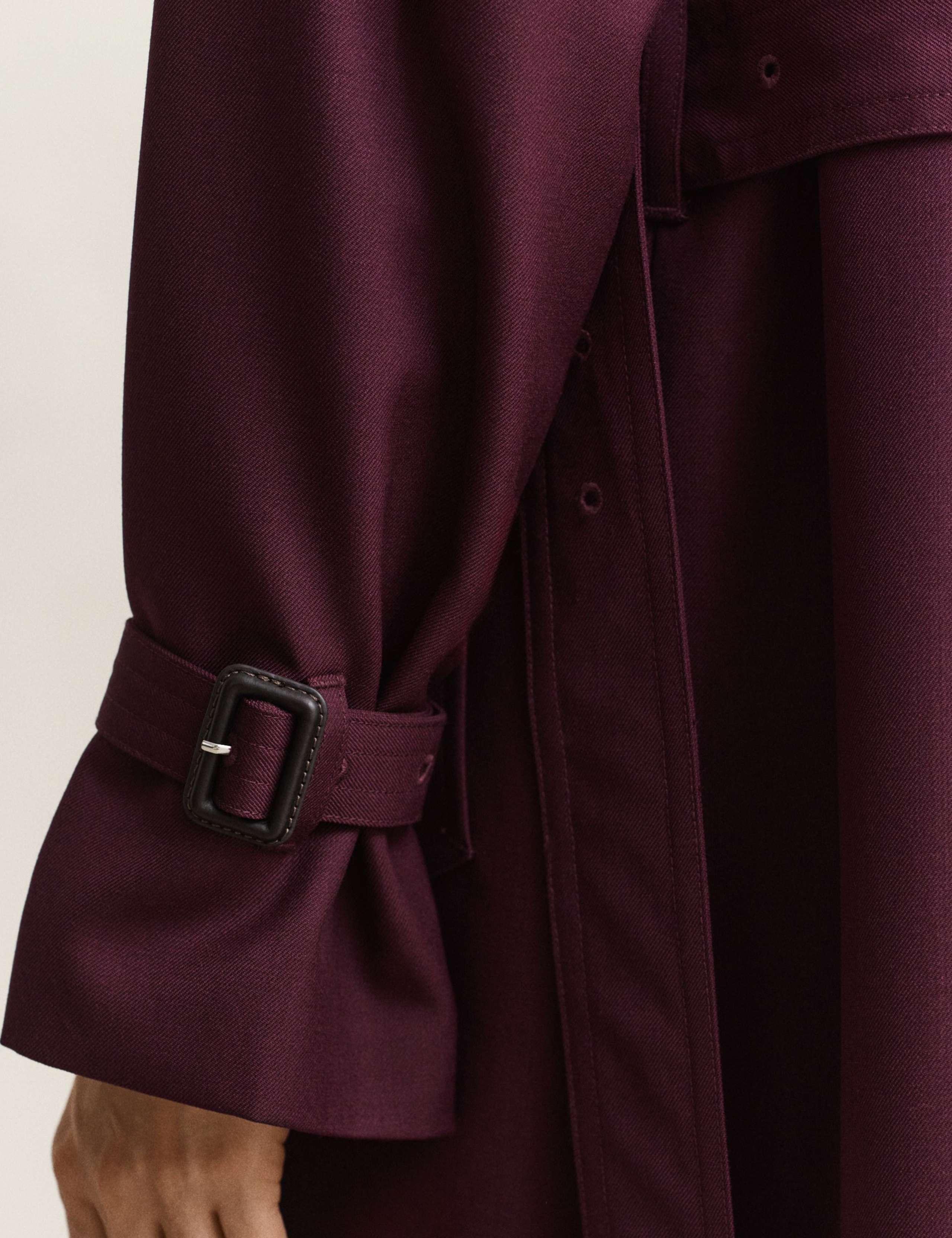 Wool Blend Belted Trench Coat 9 of 11