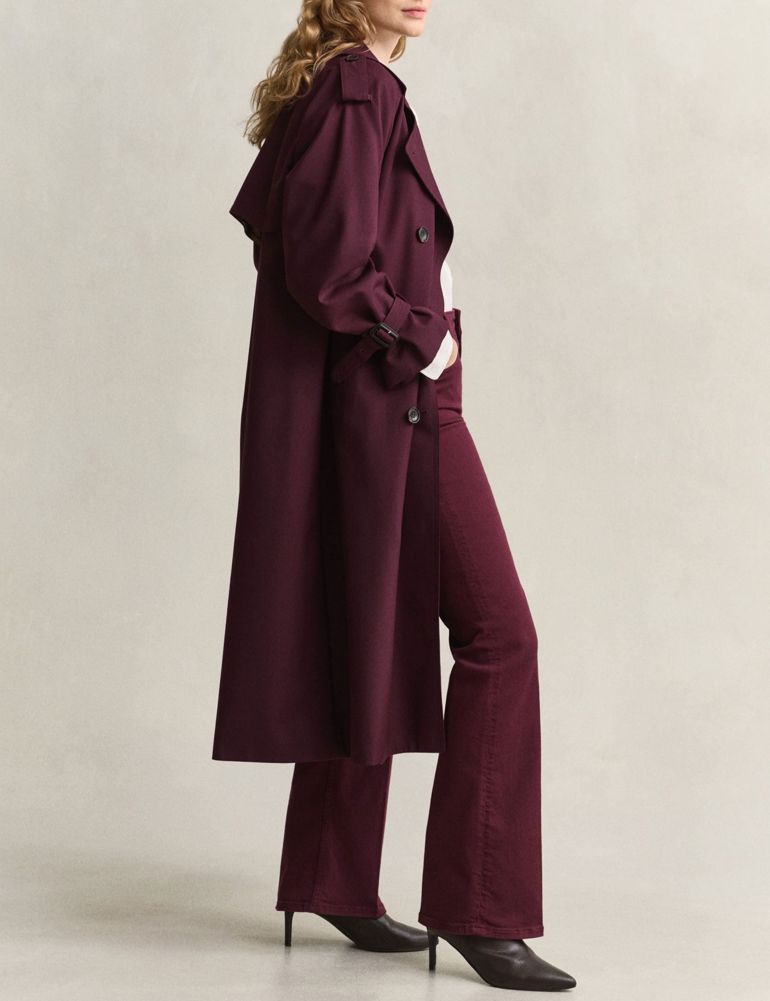 Wool Blend Belted Trench Coat 10 of 11