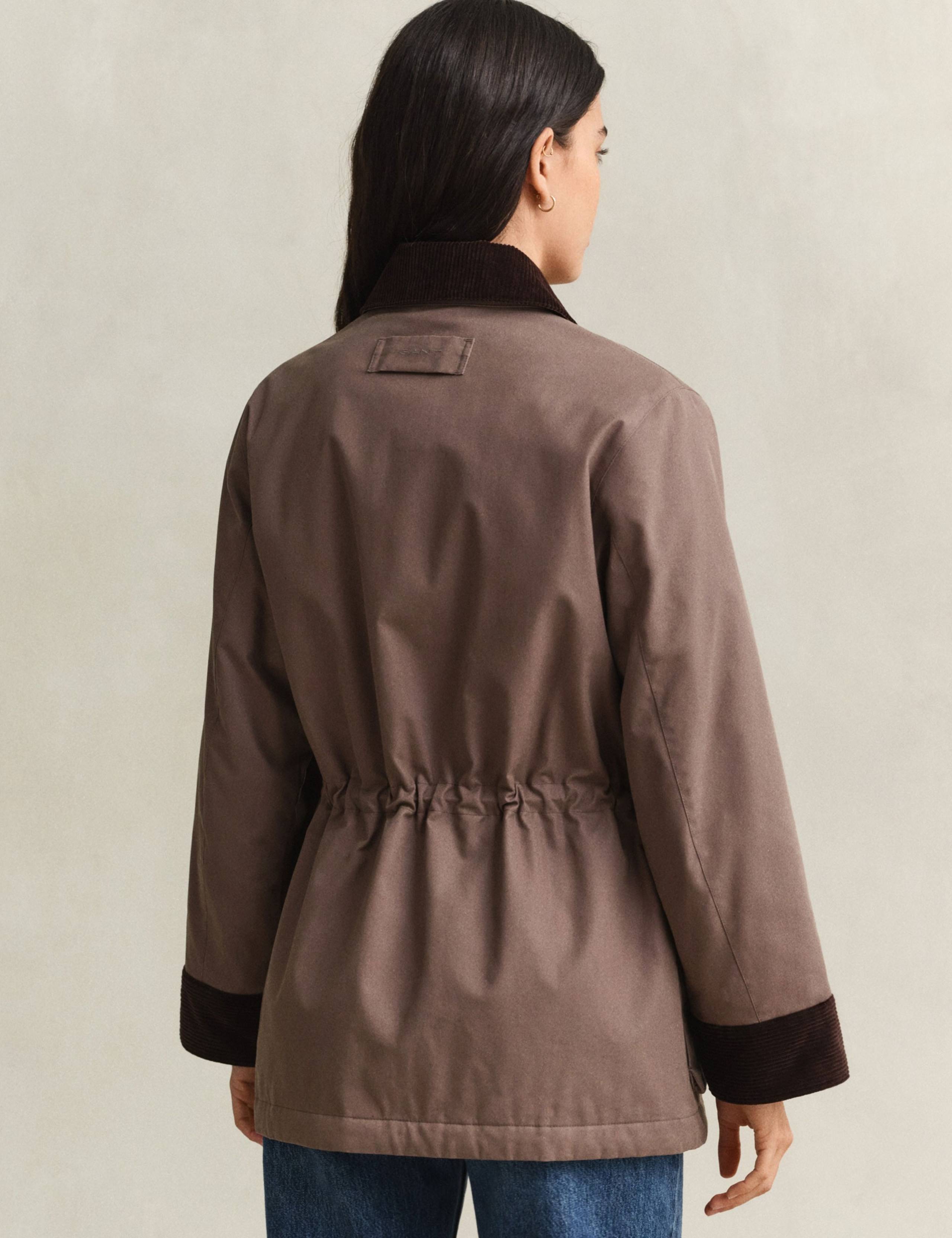 Cotton Rich Waisted Cord Trim Utility Jacket 4 of 11