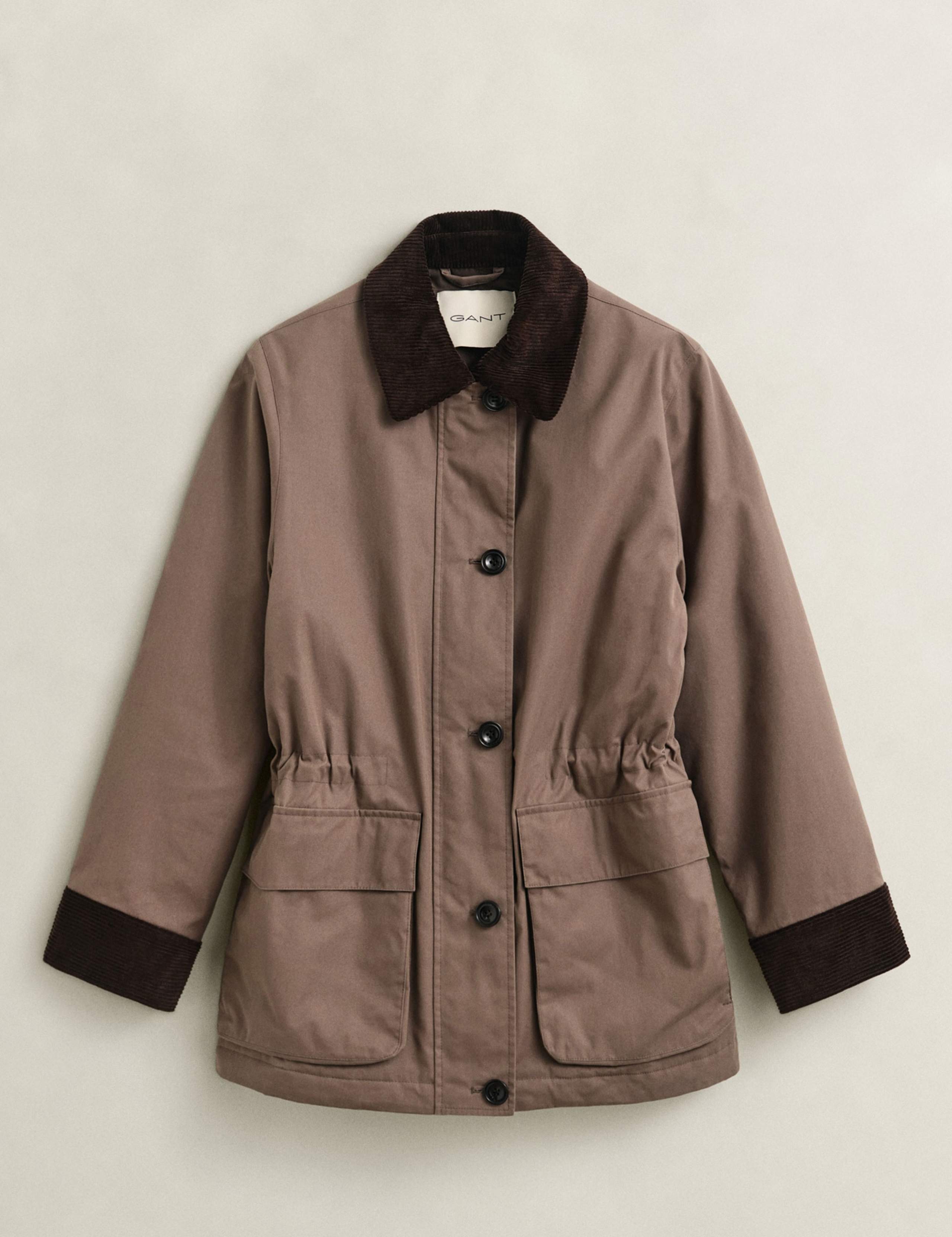 Cotton Rich Waisted Cord Trim Utility Jacket 2 of 11