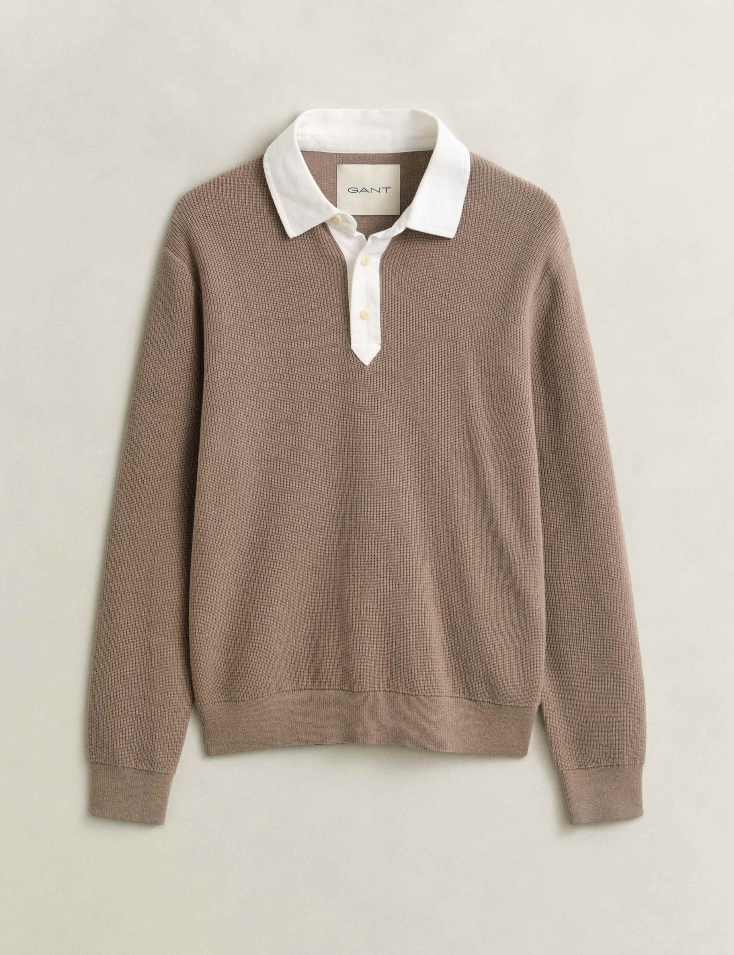 Merino Wool Blend Knitted Rugby Shirt 2 of 3