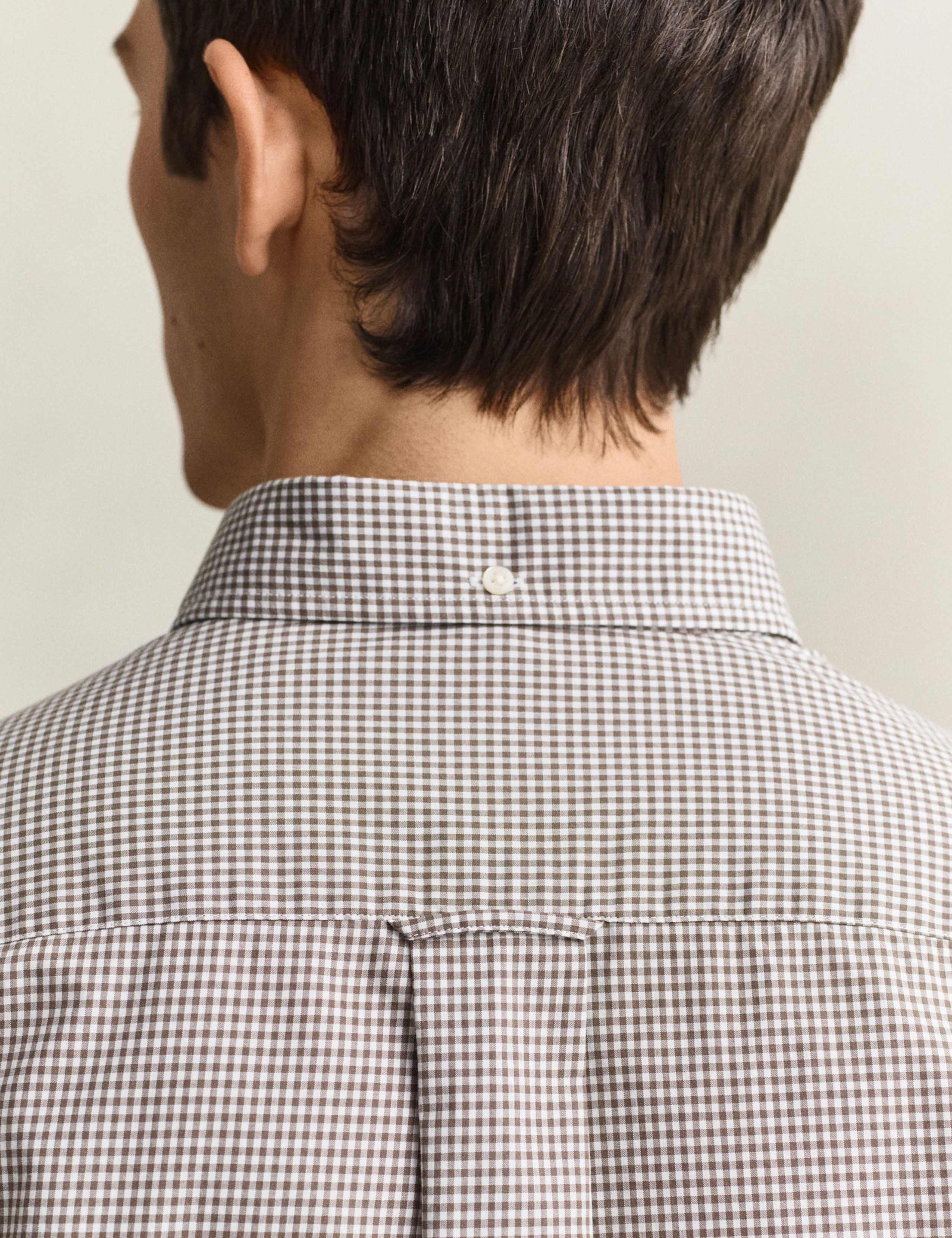 Pure Cotton Poplin Gingham Oxford Shirt 4 of 7