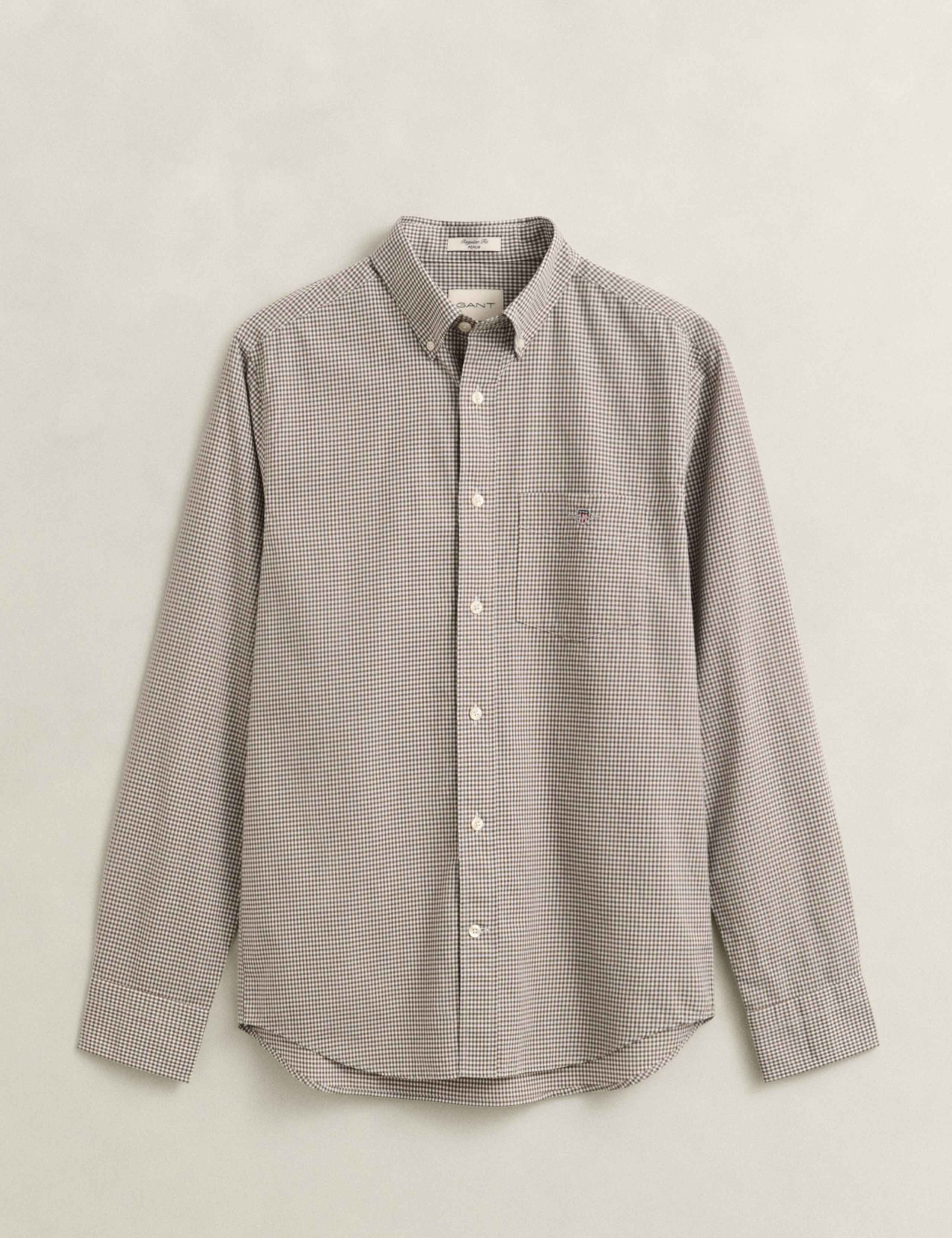 Pure Cotton Poplin Gingham Oxford Shirt 2 of 7