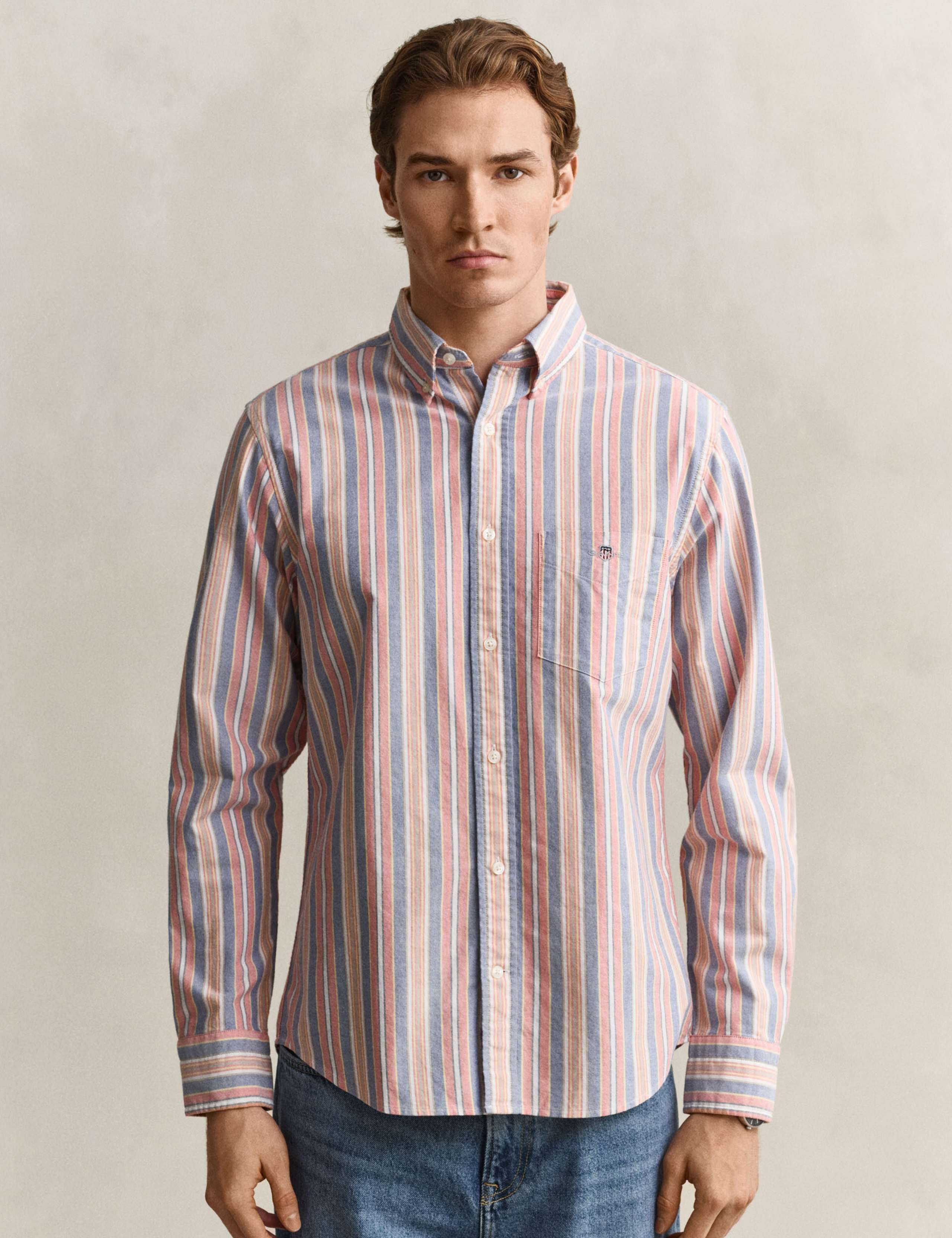 Regular Fit Multi Stripe Oxford Shirt 5 of 6
