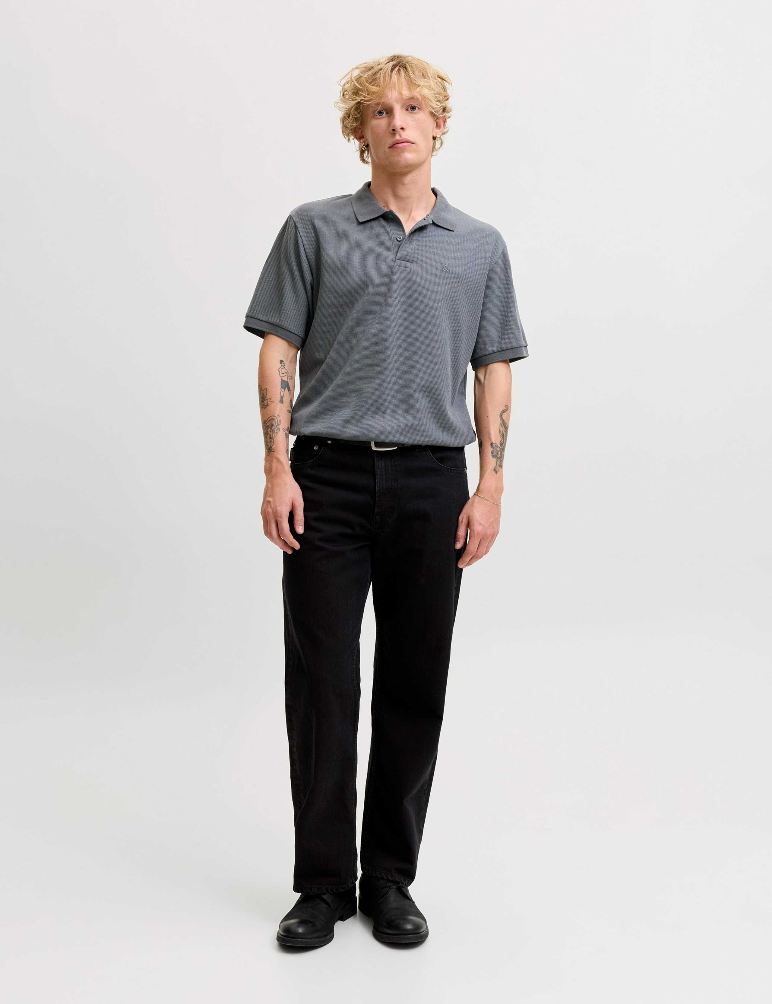 Cotton Blend Textured Polo Shirt 2 of 7