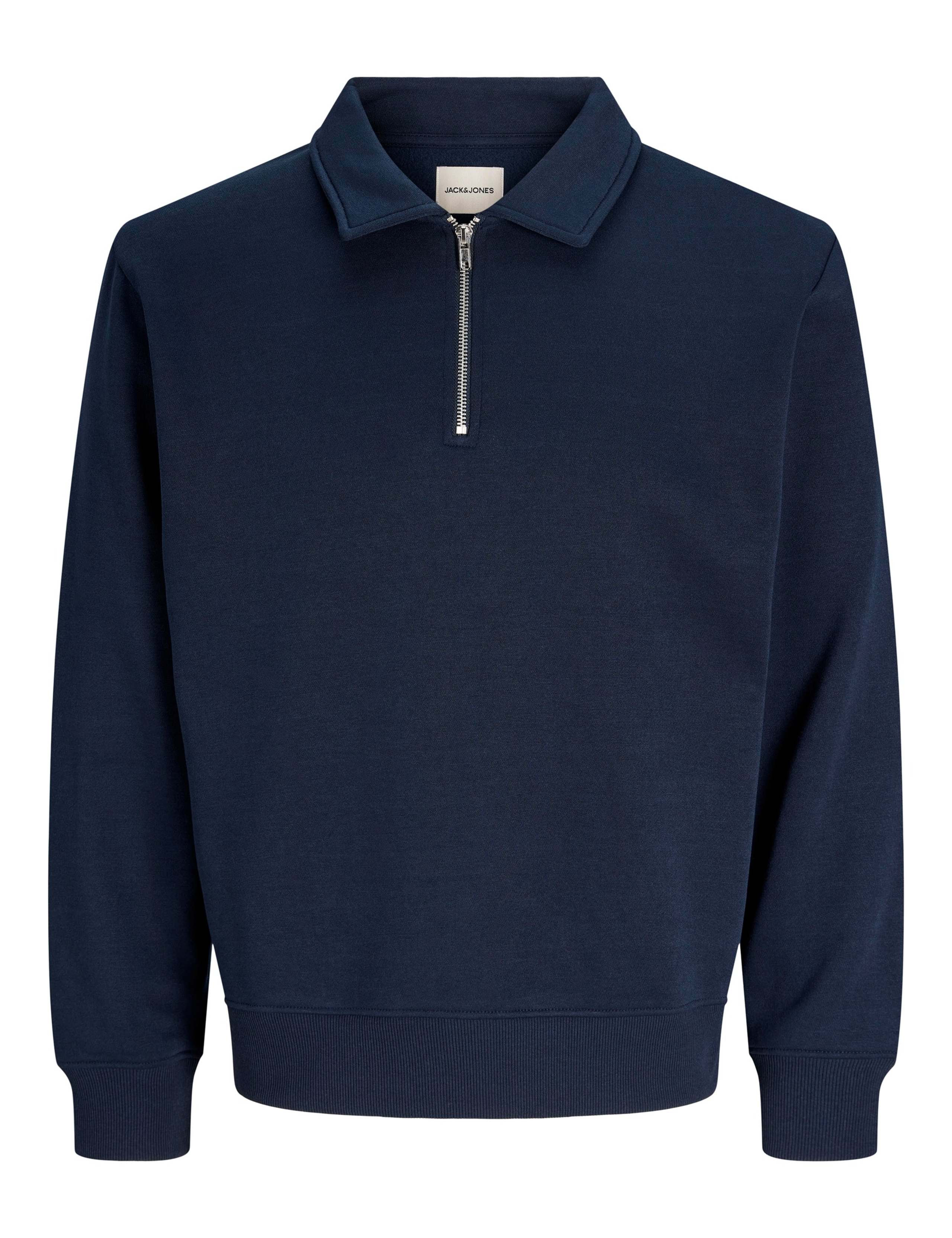 Cotton Blend Half Zip Long Sleeve Sweatshirt 5 of 7