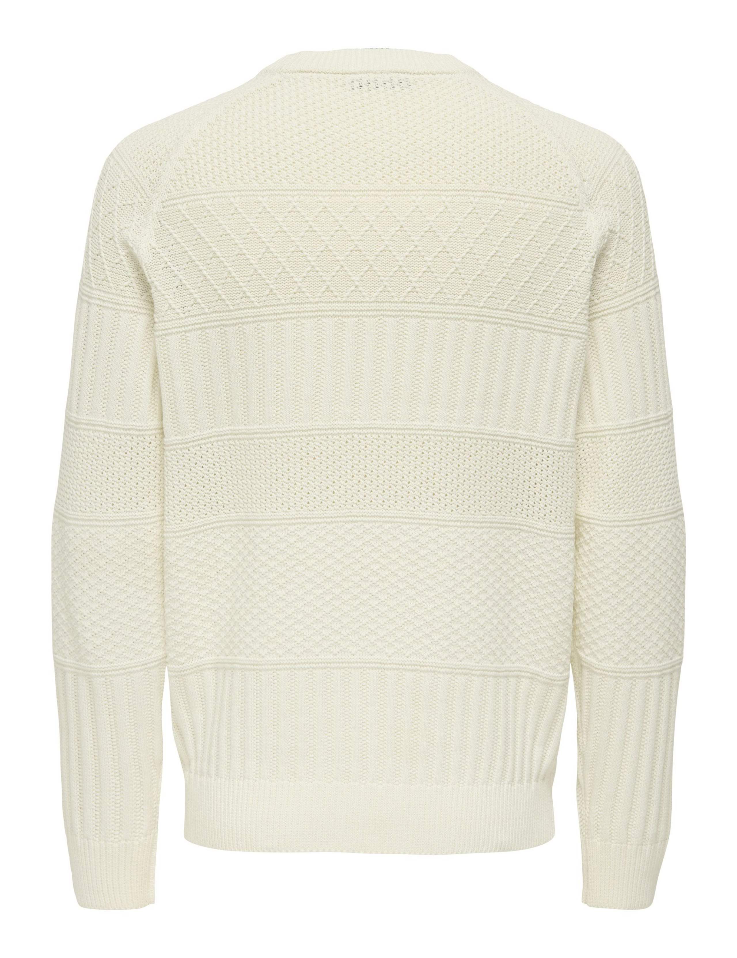 Cotton Rich Textured Crew Neck Jumper 3 of 6