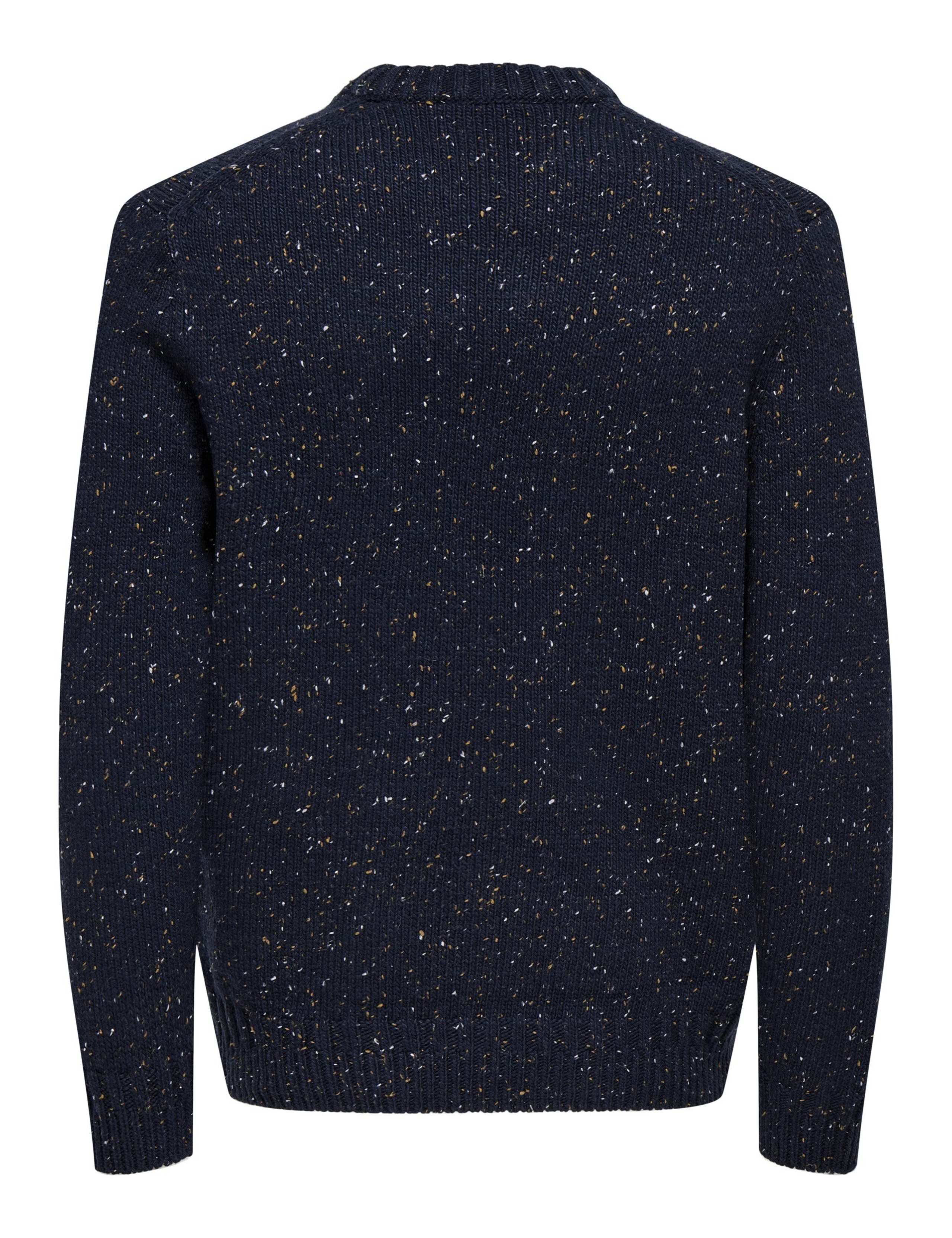 Cotton Blend Sparkly Crew Neck Jumper with Wool 3 of 6