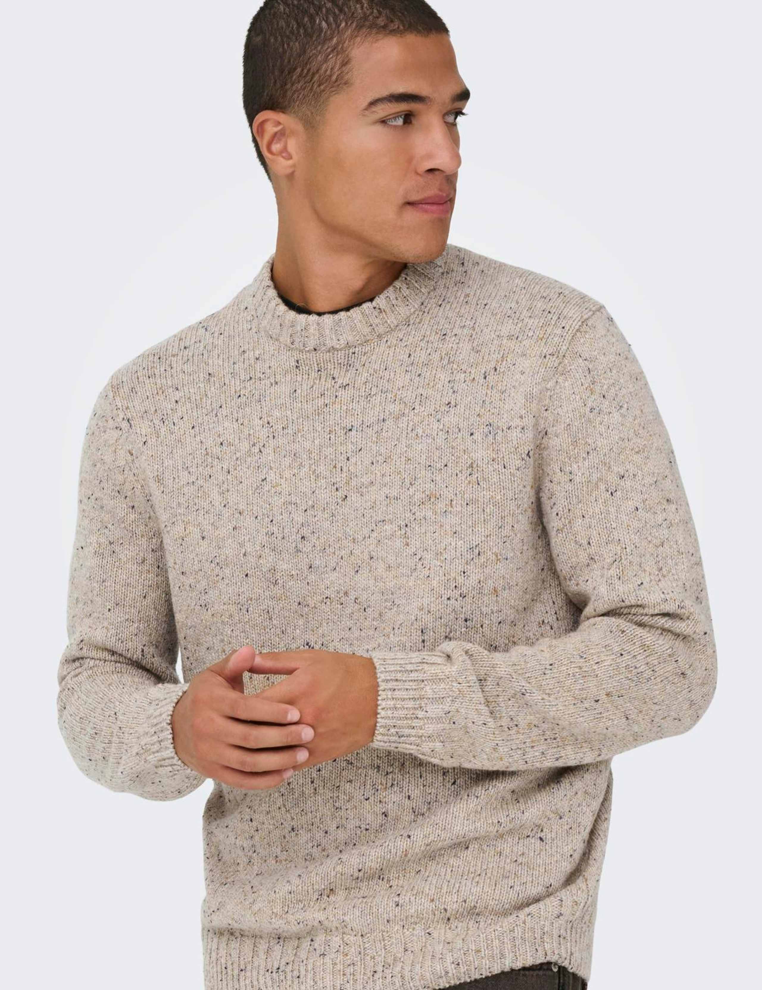 Cotton Blend Crew Neck Jumper with Wool 4 of 6