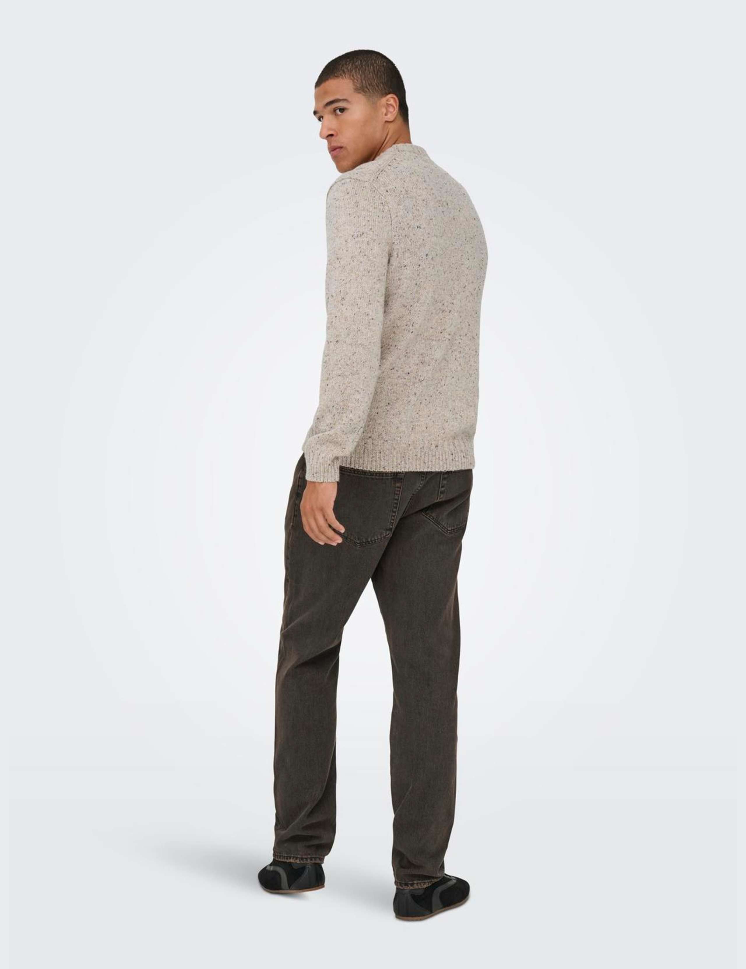 Cotton Blend Crew Neck Jumper with Wool 5 of 6