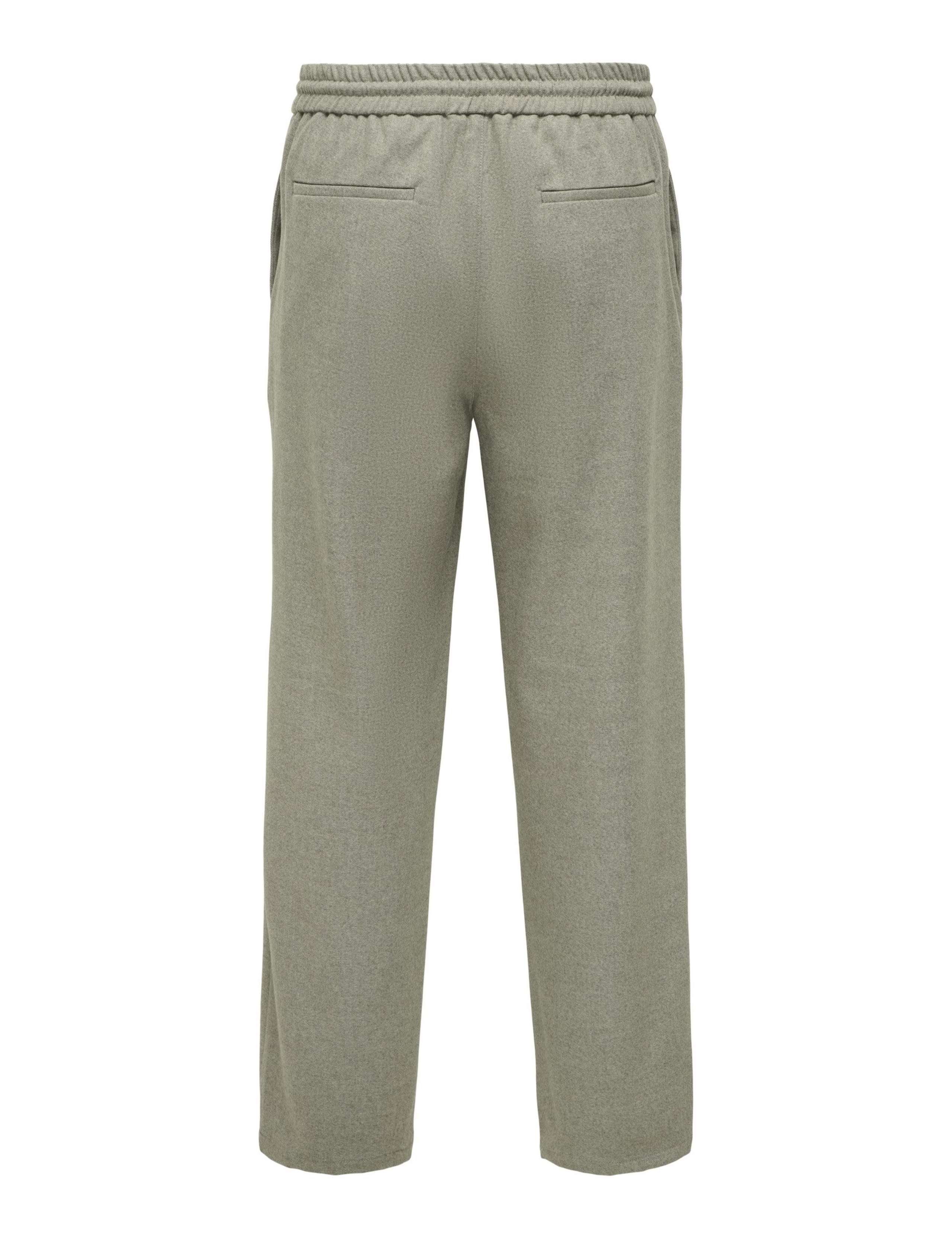 Loose Fit Drawstring Waist Stretch Trousers 2 of 2