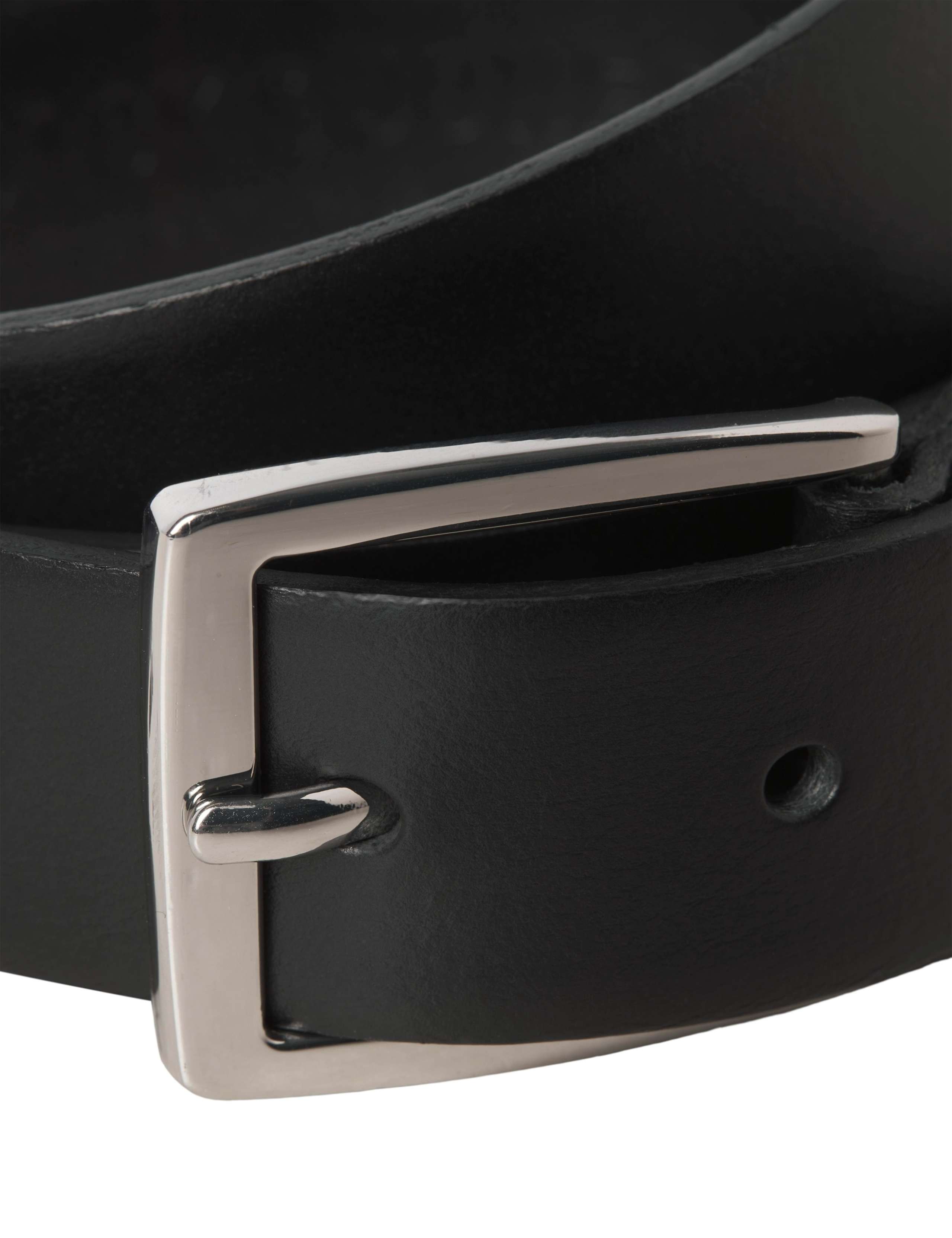 Leather Rectangular Buckle Belt 2 of 2