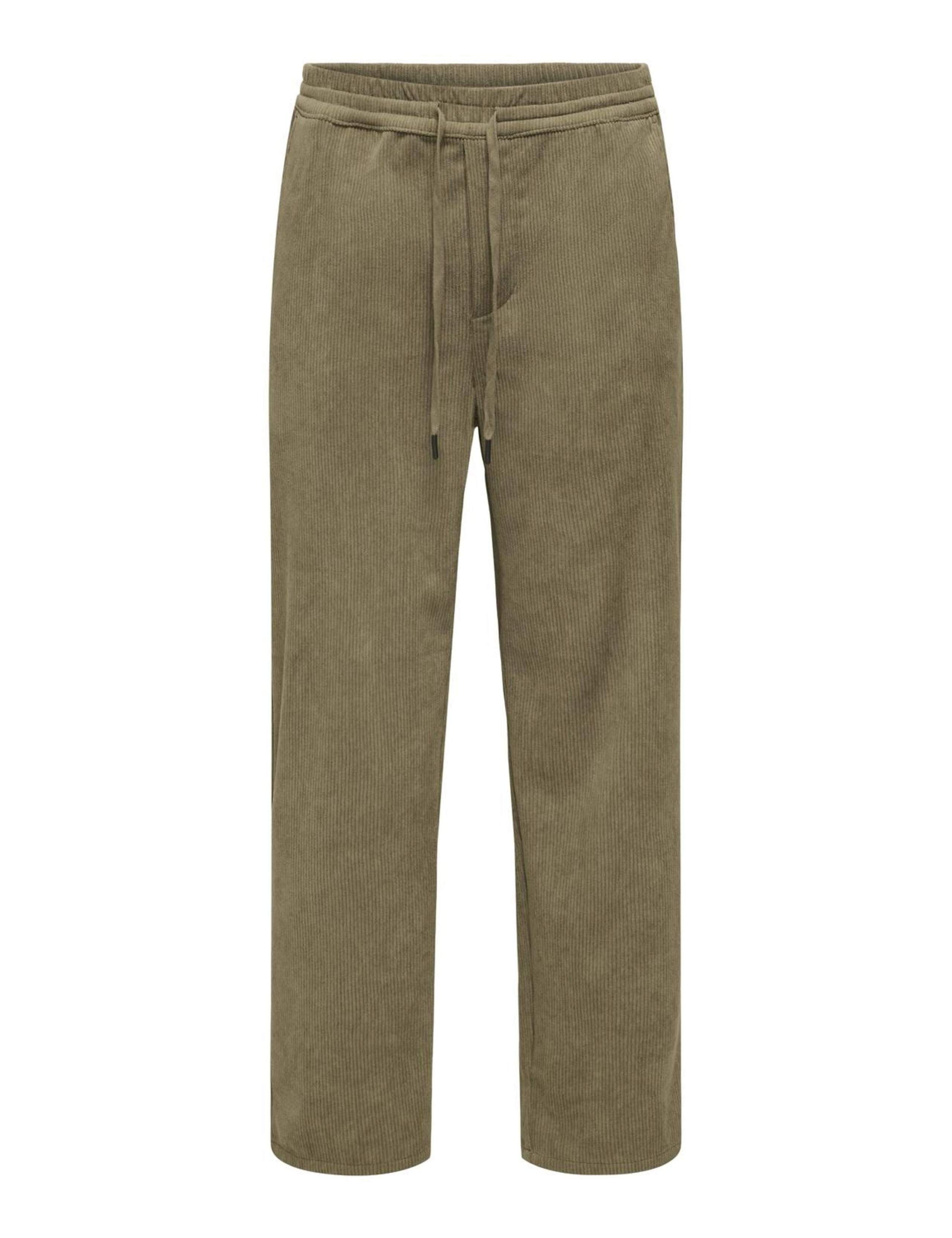 Loose Fit Corduroy Elasticated Waist Trousers 2 of 4