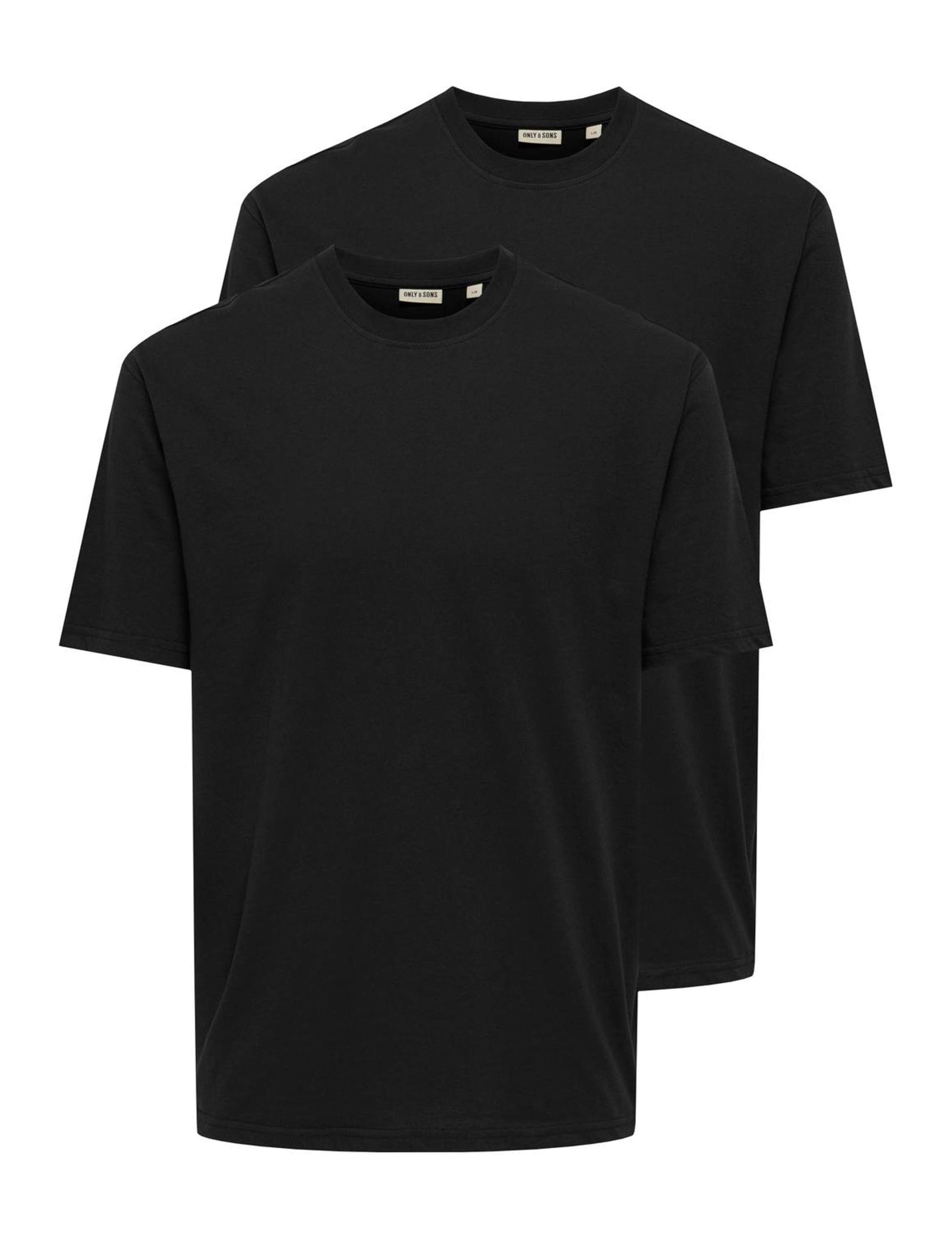 2 Pack Cotton Rich Crew Neck T-Shirts 1 of 2