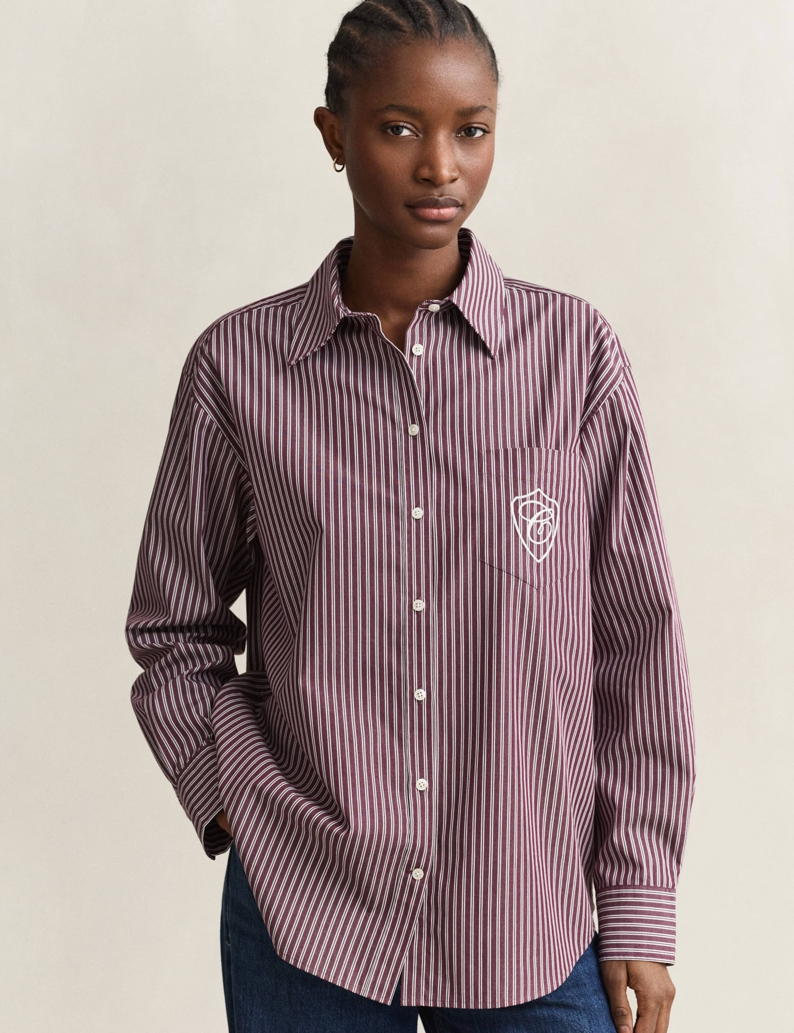Pure Cotton Striped Button Through Shirt 3 of 7