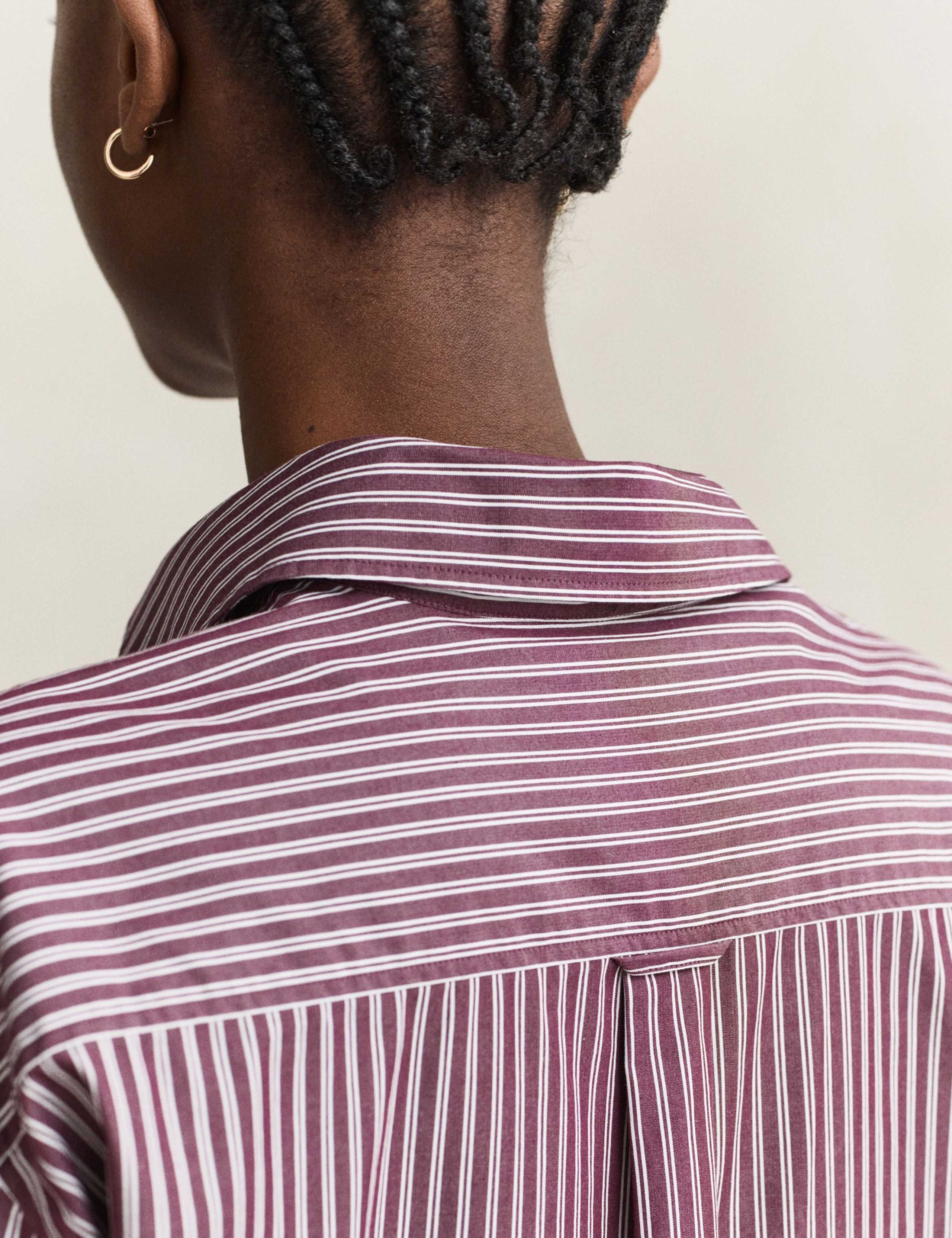 Pure Cotton Striped Button Through Shirt 4 of 7