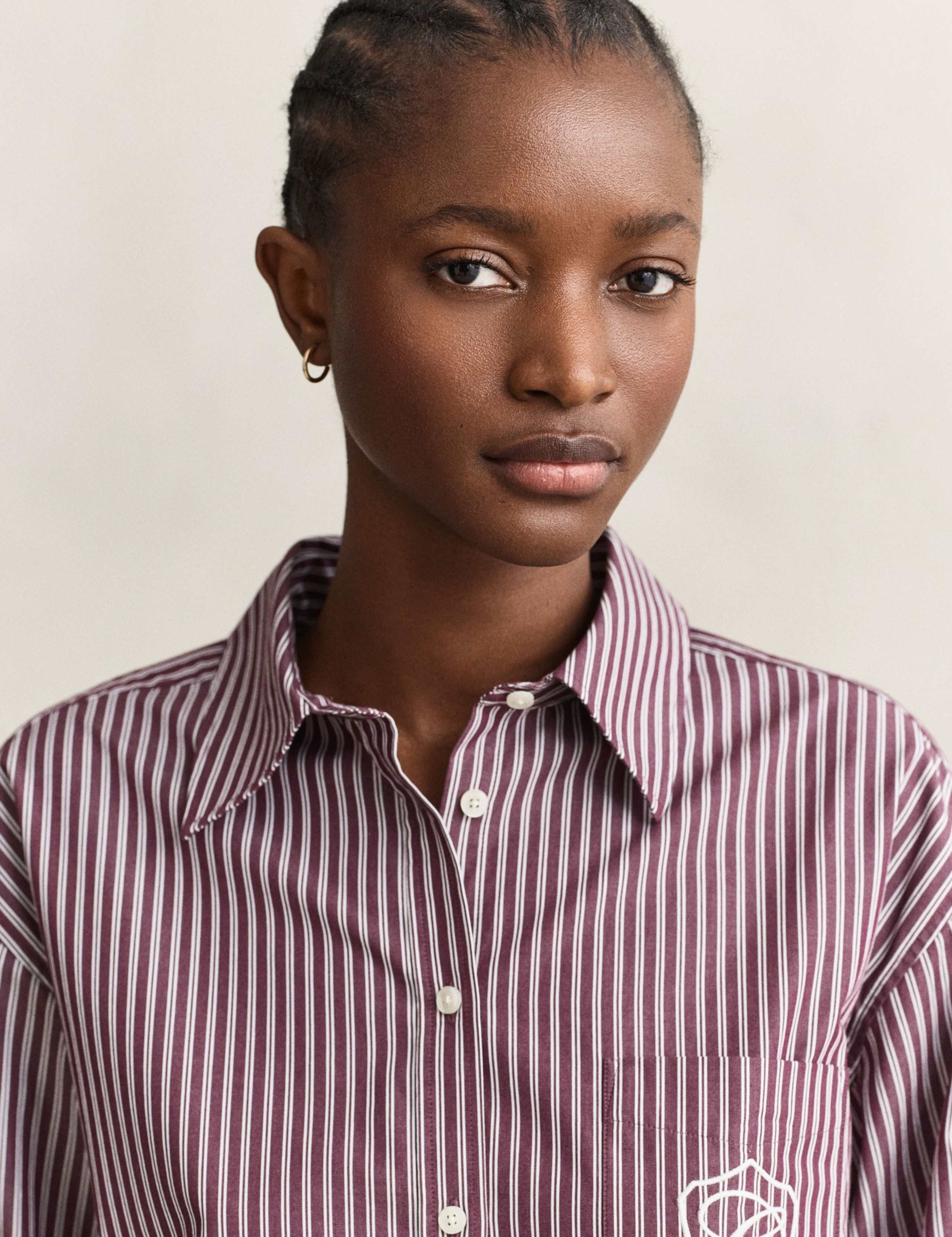 Pure Cotton Striped Button Through Shirt 5 of 7