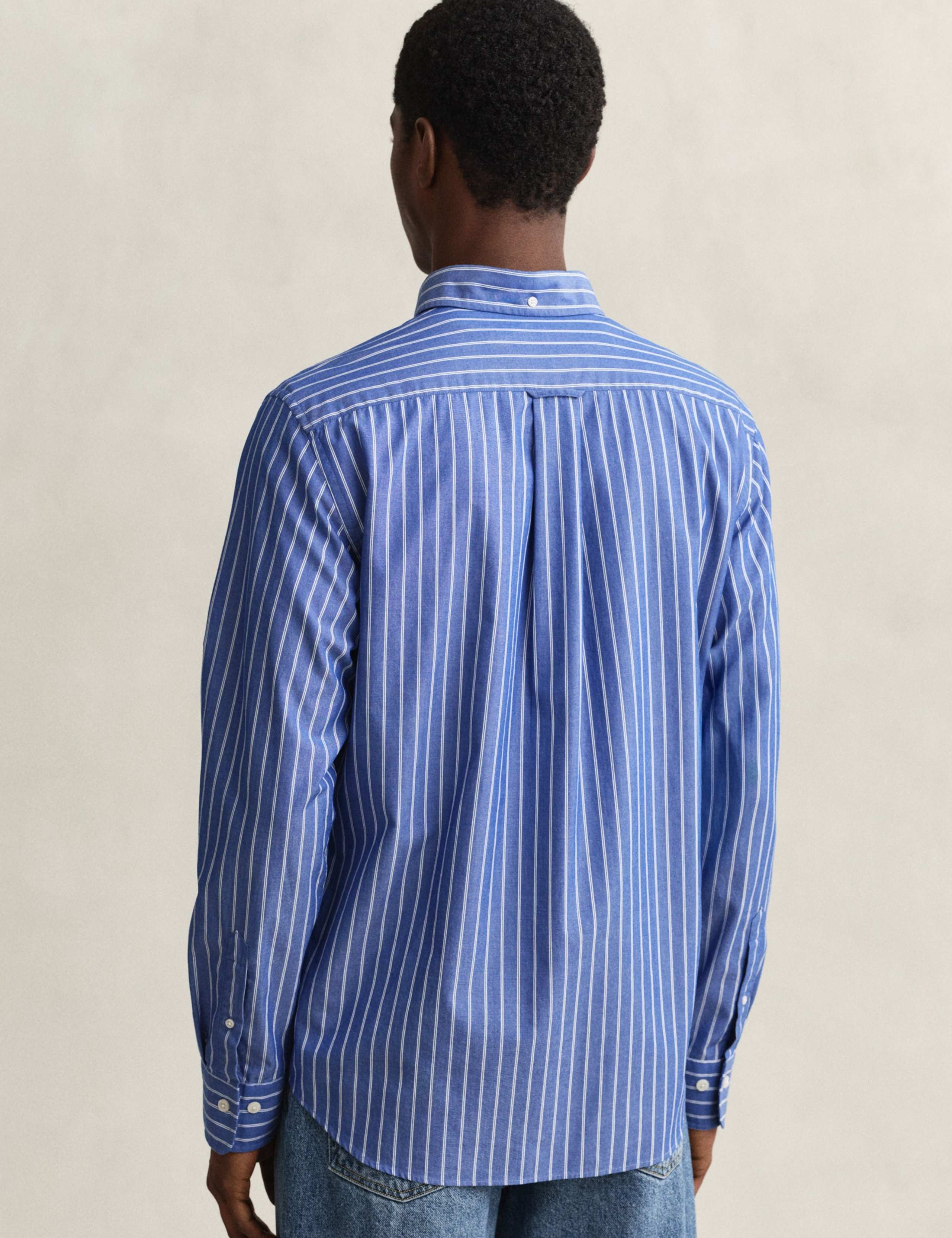 Pure Cotton Poplin Striped Oxford Shirt 4 of 6